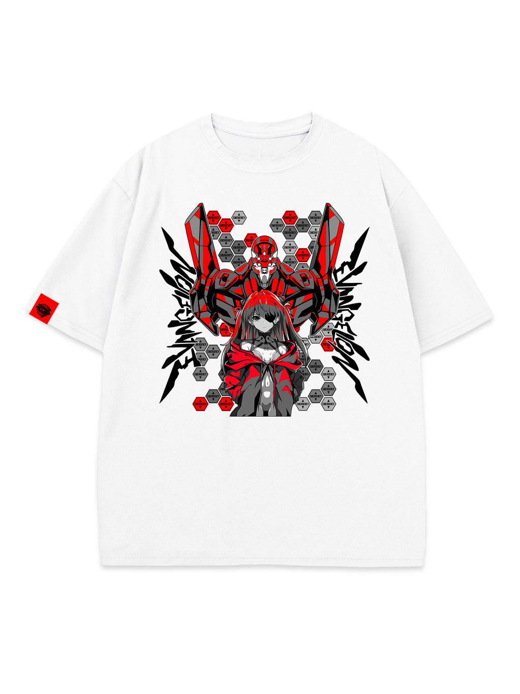 T-SHIRT Asuka Langley - Evangelion anime, unisex, white