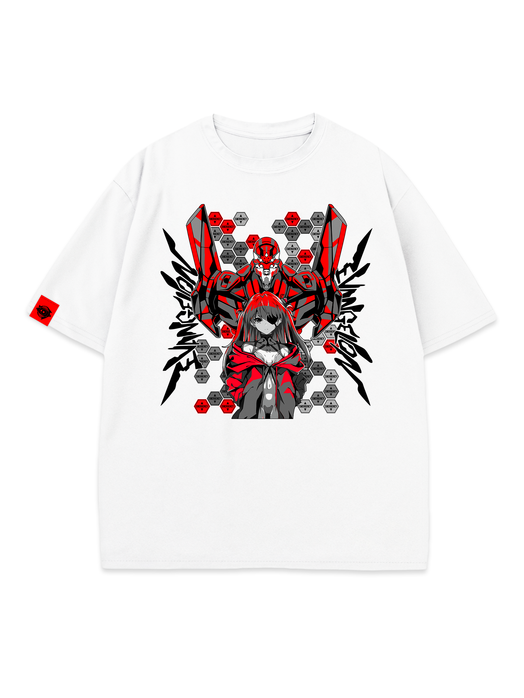 T-SHIRT Asuka Langley - Evangelion anime, unisex, white