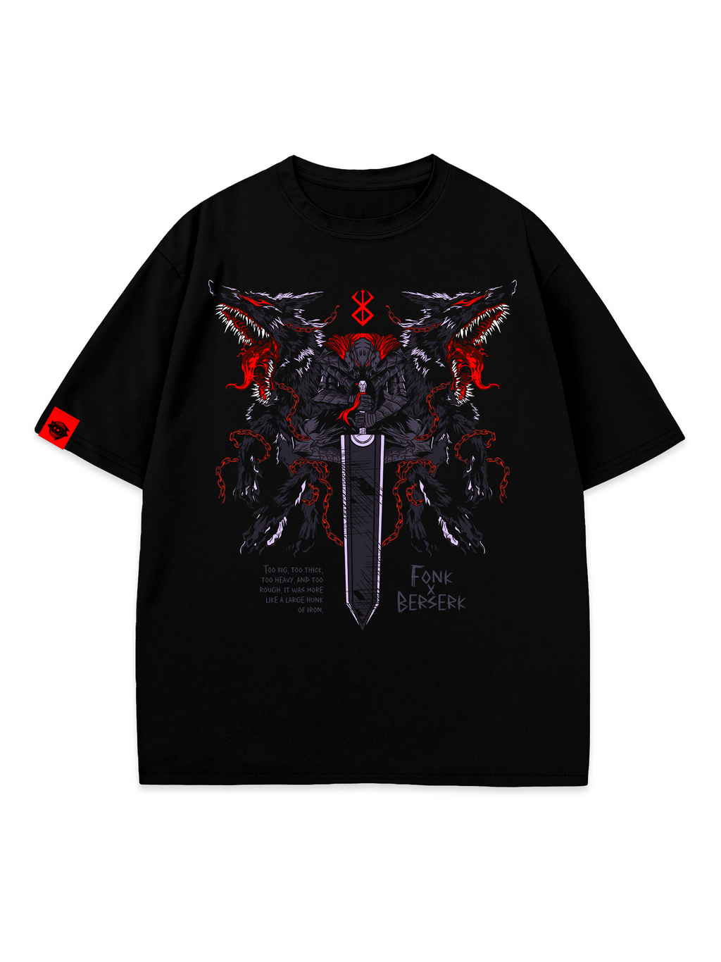 T-SHIRT Beast of Darkness - Berserk anime, unisex, black