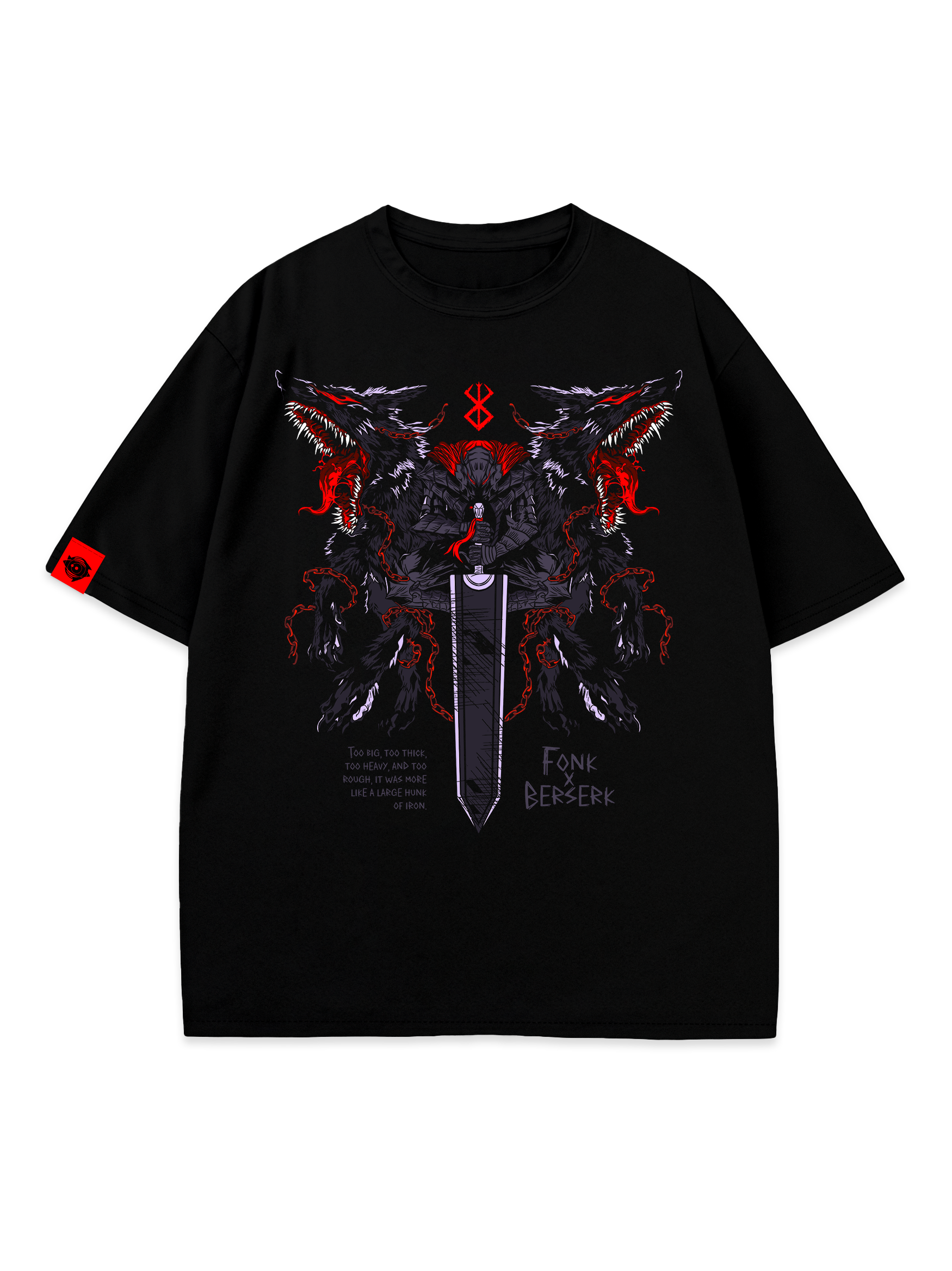 T-SHIRT Beast of Darkness - Berserk anime, unisex, black