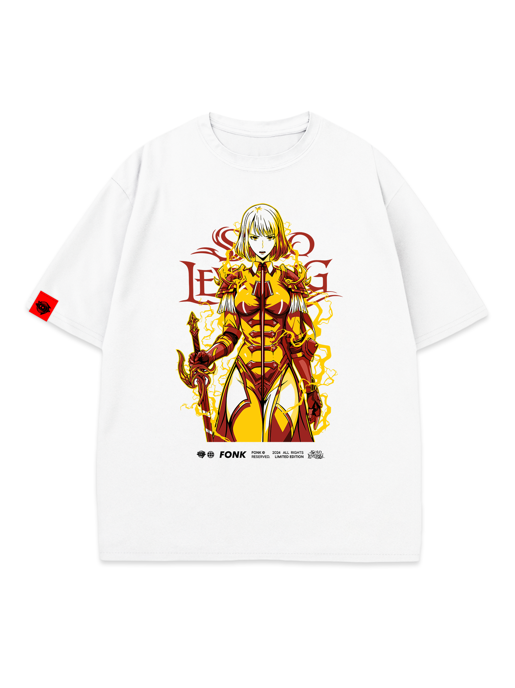 T-SHIRT Cha Hae-in - Solo Leveling anime, unisex, white