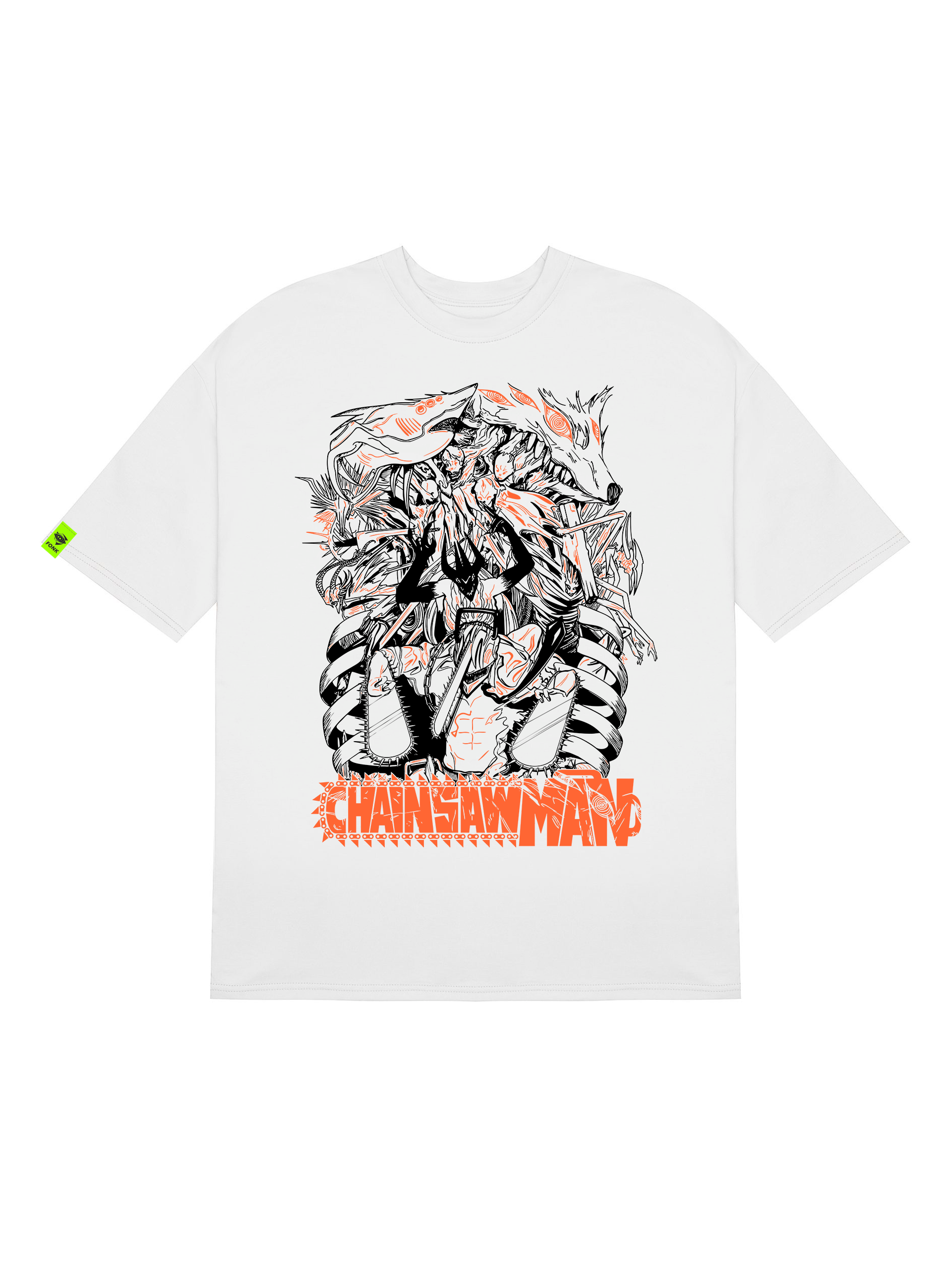 T-SHIRT Chainsaw Man - Chainsaw Man anime, unisex, white