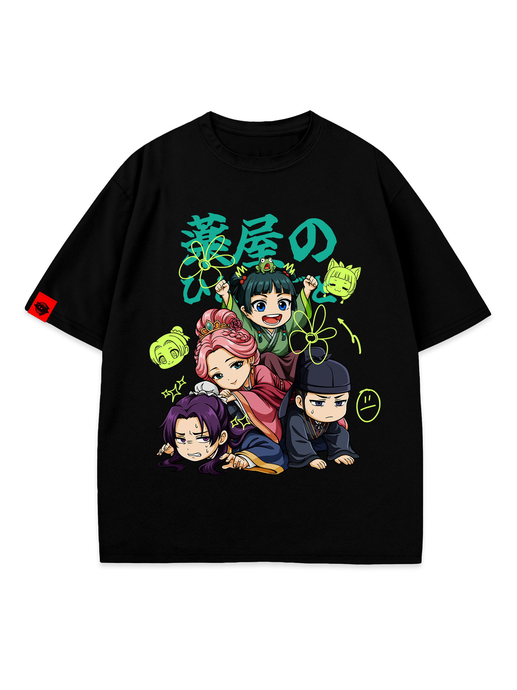 T-SHIRT The Chibi Heap - Apothecary Diaries anime, unisex, black