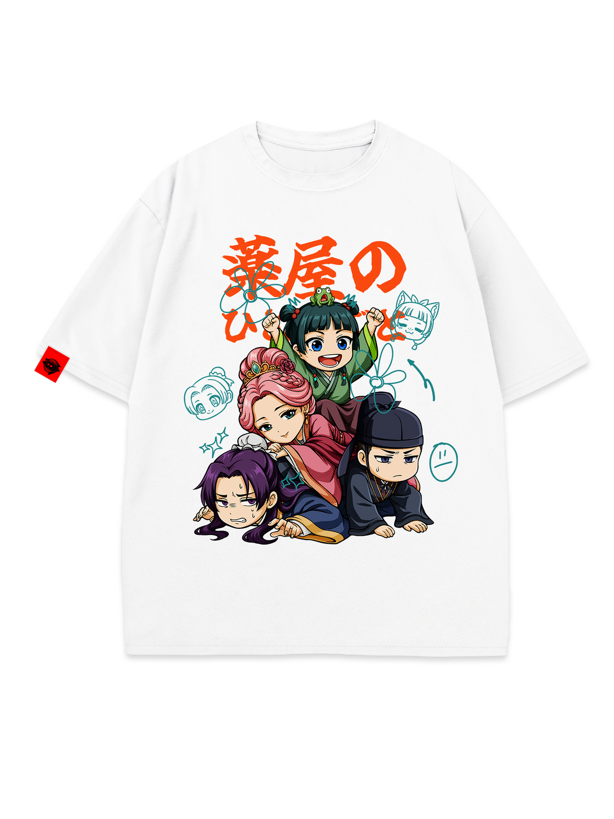 T-SHIRT The Chibi Heap - Apothecary Diaries anime, unisex, white