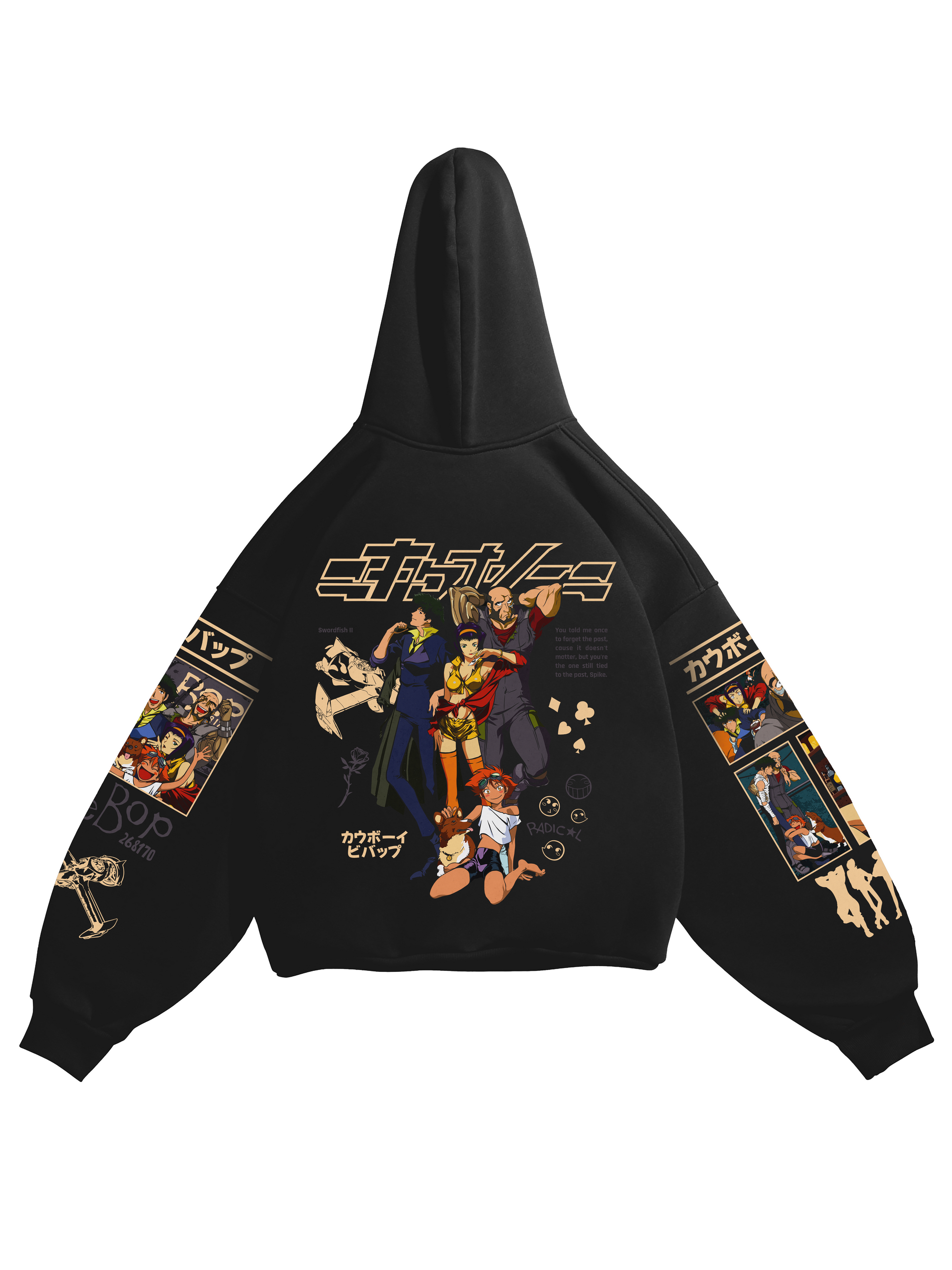 Hoodie Space Crew - Cowboy Bebop anime, unisex, black