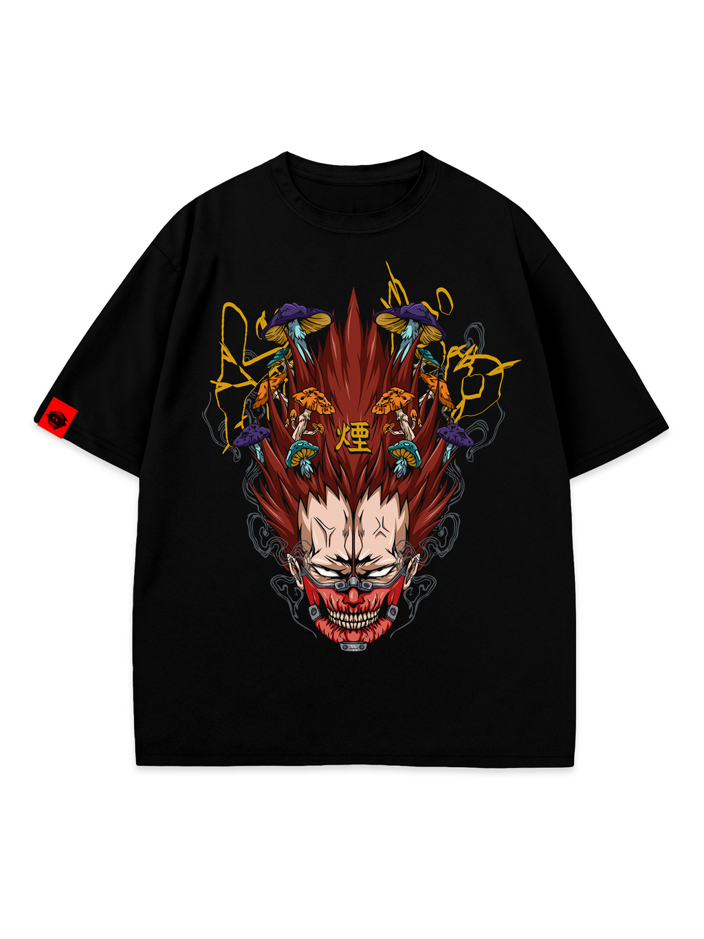 T-SHIRT Mushrooms - Dorohedoro anime, unisex, black