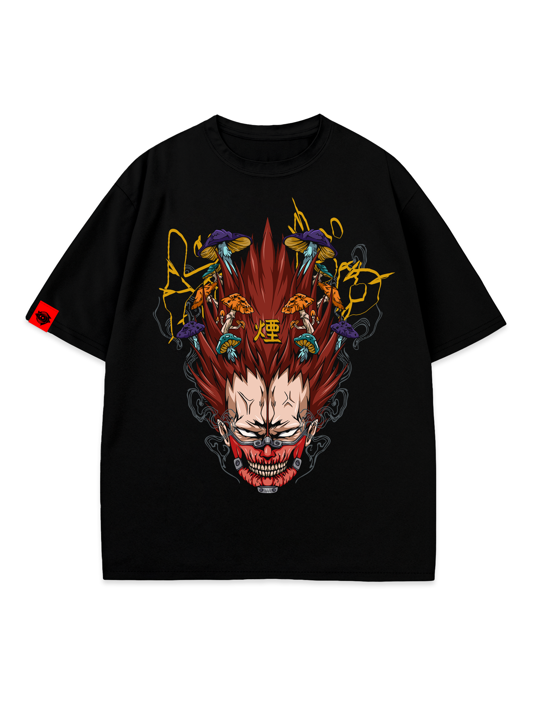 T-SHIRT Mushrooms - Dorohedoro anime, unisex, black