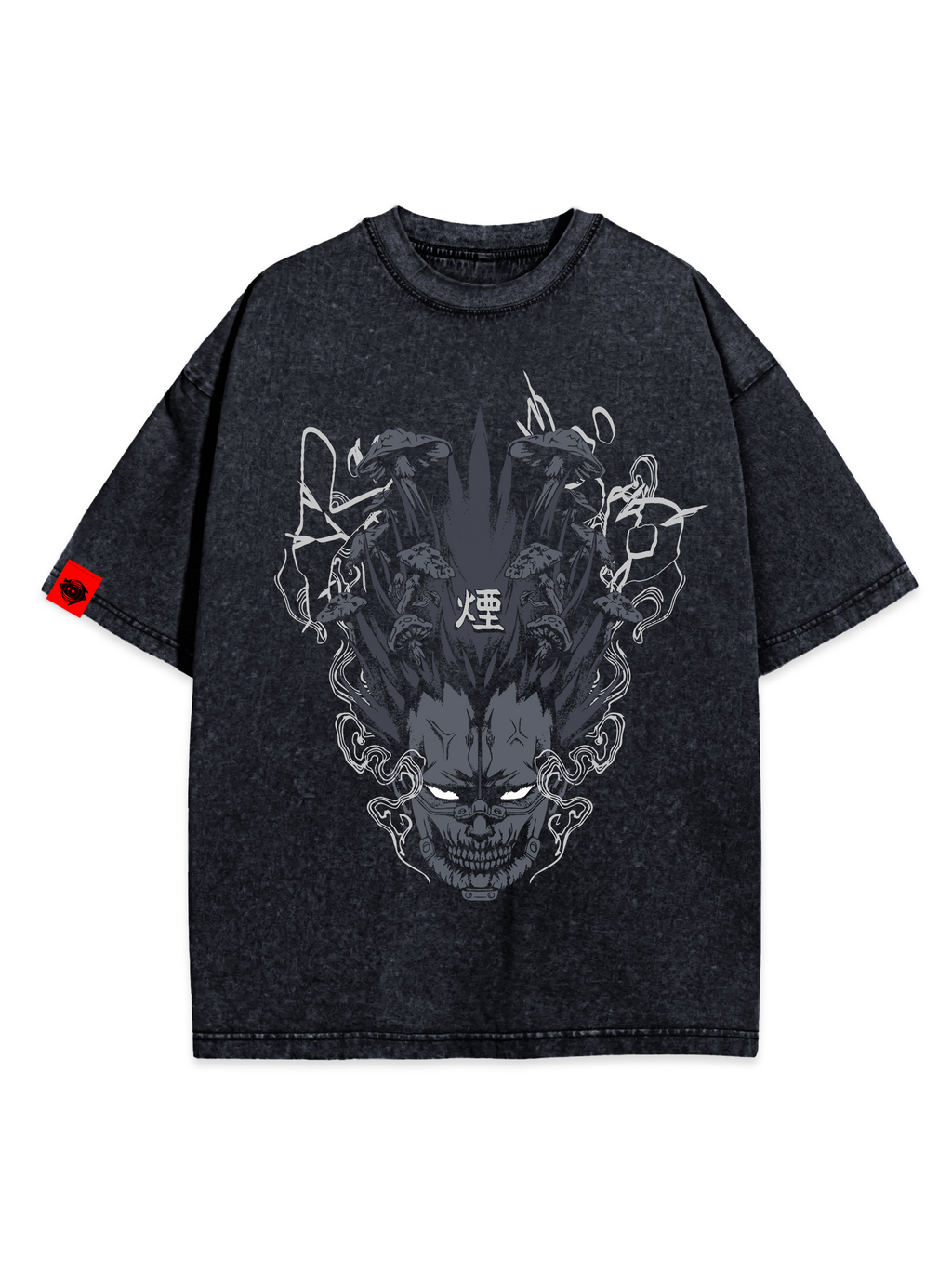 T-SHIRT Mushrooms vol.2 - Dorohedoro anime, unisex, marble black