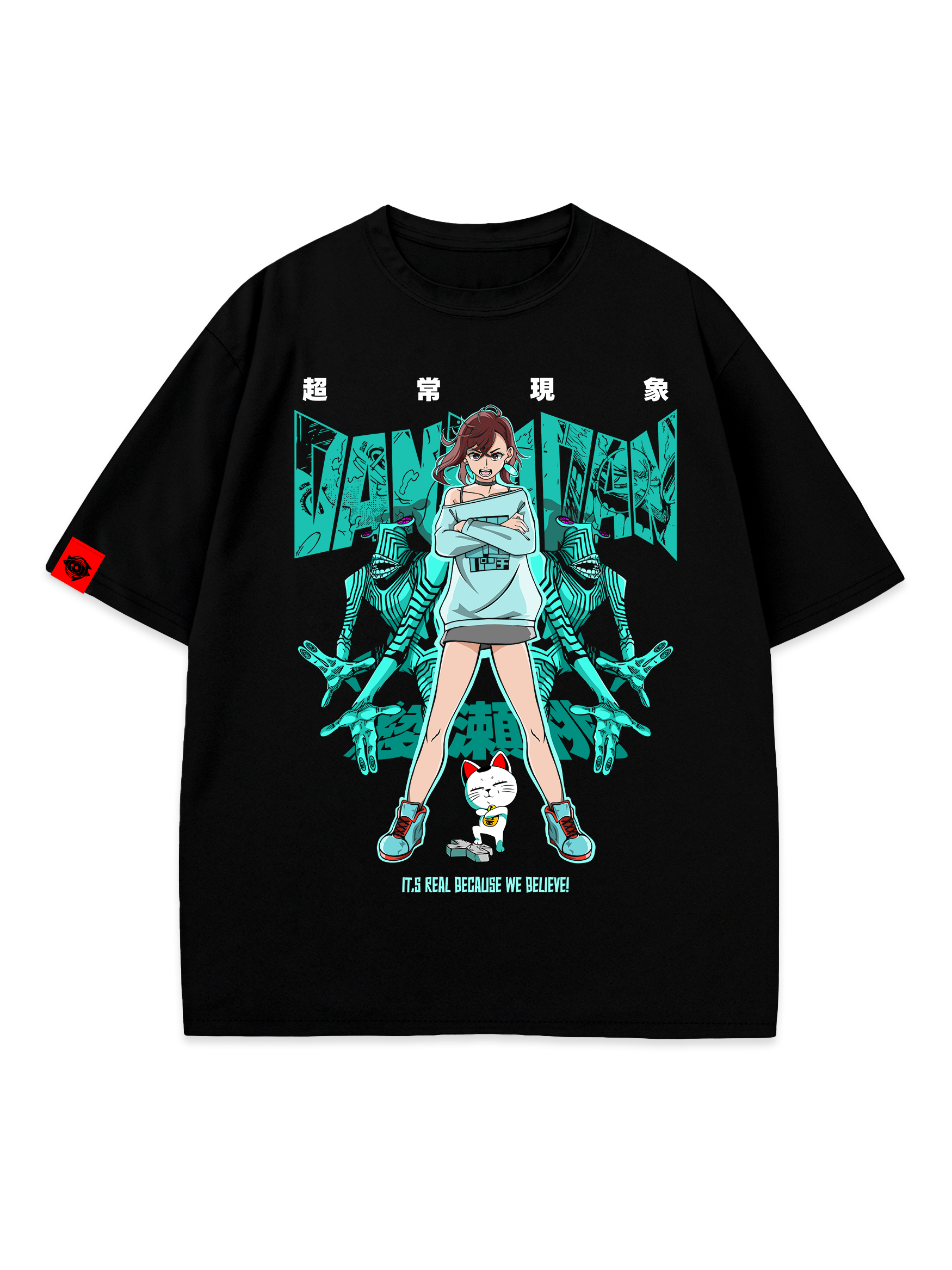 T-SHIRT Aliens - DanDaDan anime, unisex, black