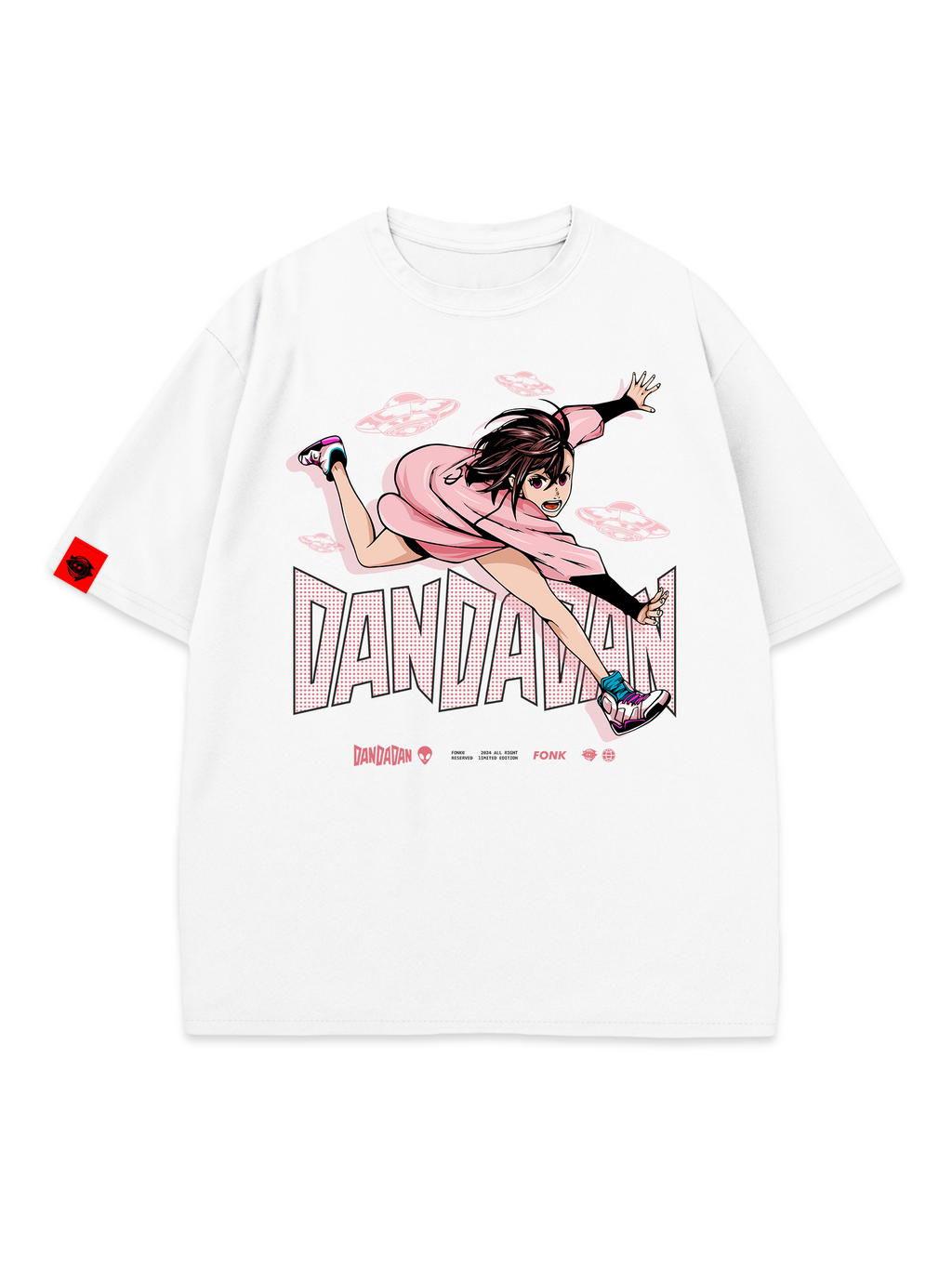 T-SHIRT Momoburst - DanDaDan anime, unisex, white