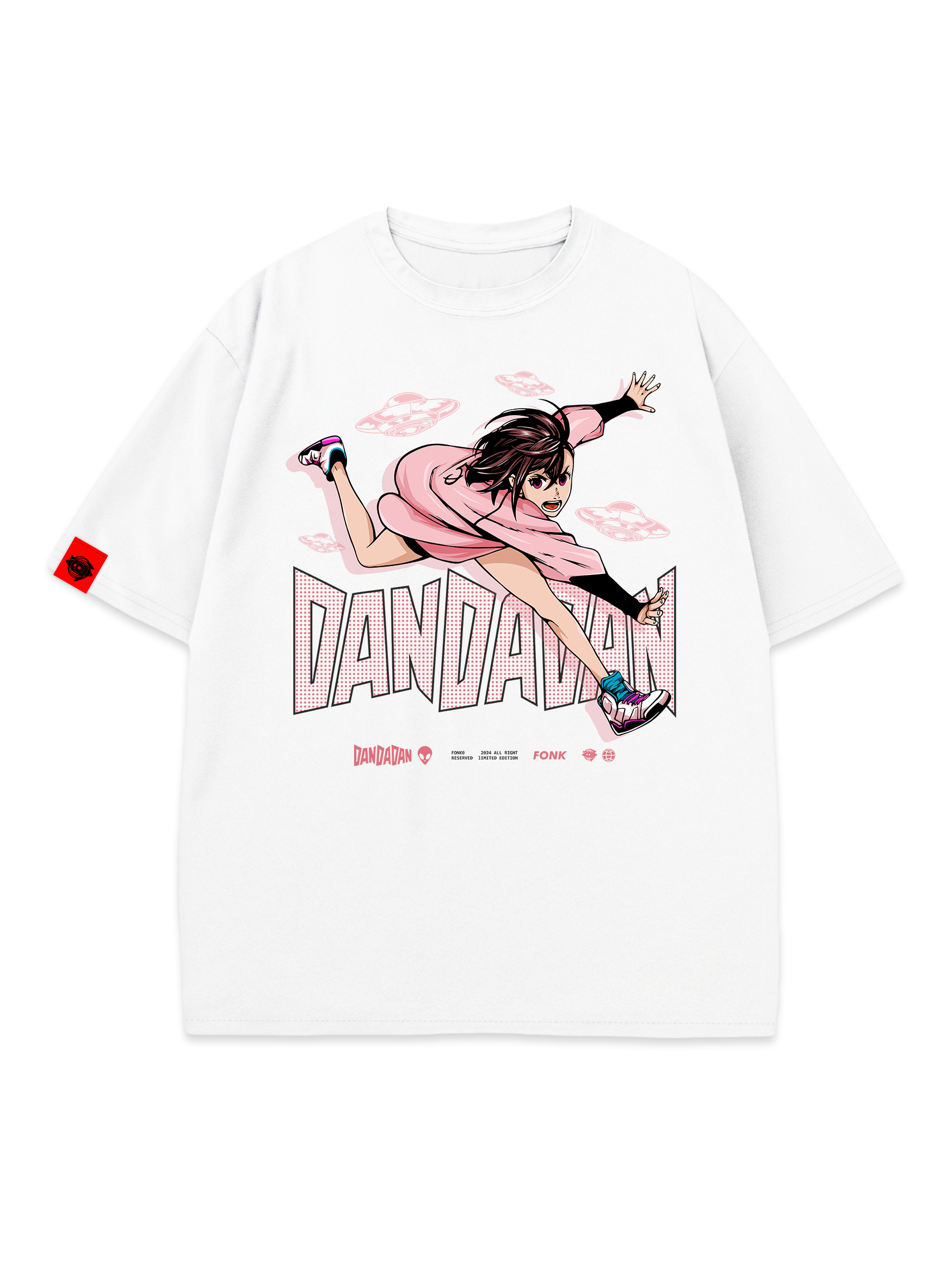 T-SHIRT Momoburst - DanDaDan anime, unisex, white