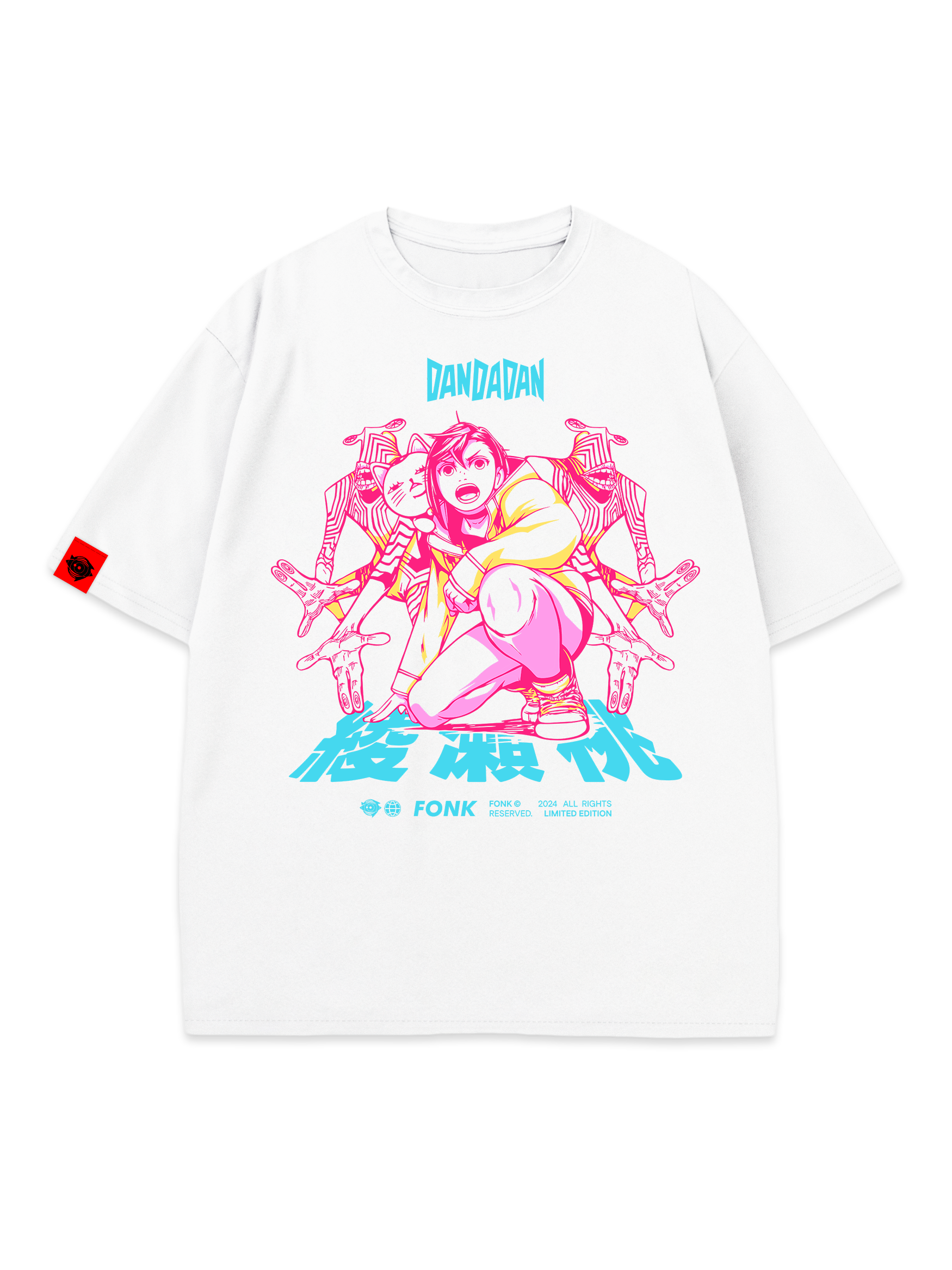 T-SHIRT Ufolution - DanDaDan anime, unisex, white