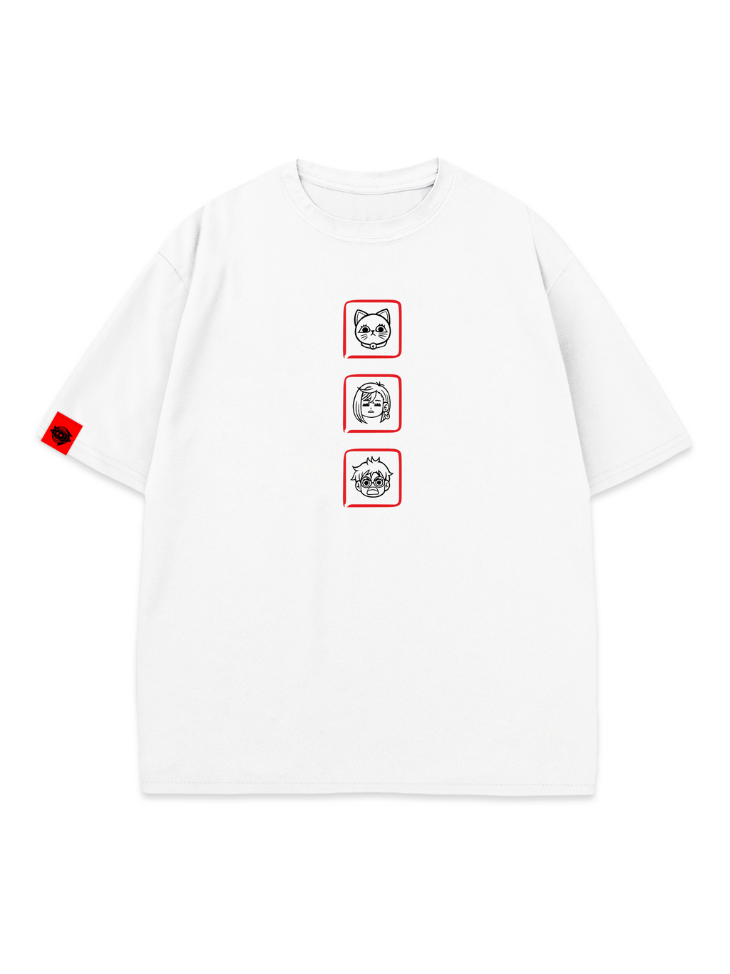 T-SHIRT ICONS - DanDaDan anime, unisex, white