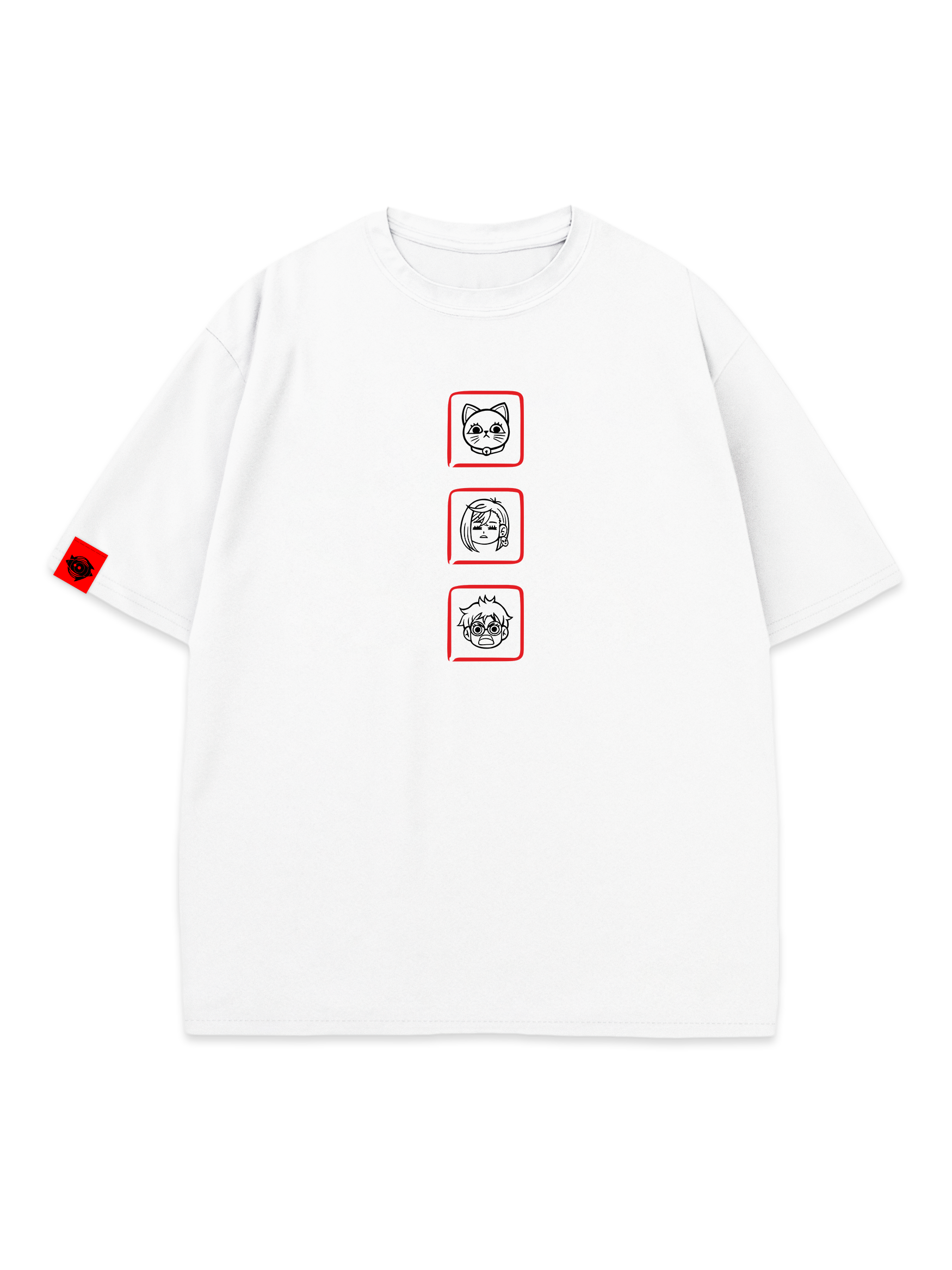 T-SHIRT ICONS - DanDaDan anime, unisex, white
