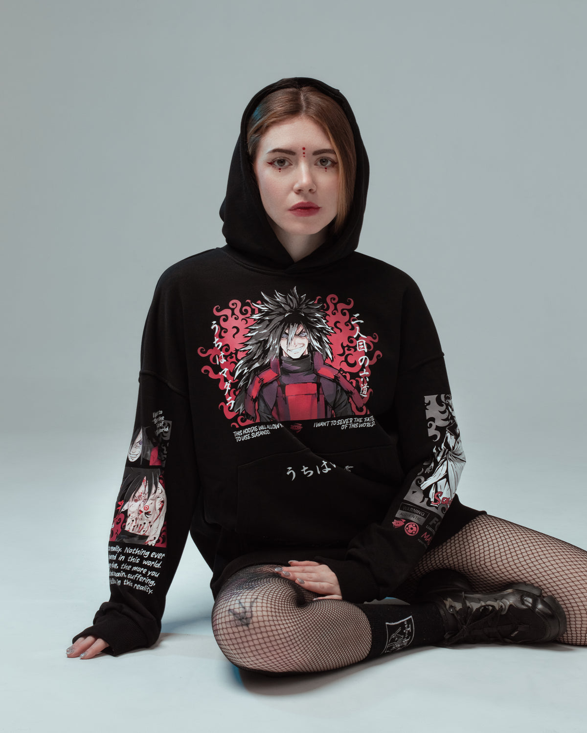 Hoodie Madara - Naruto anime, unisex, black