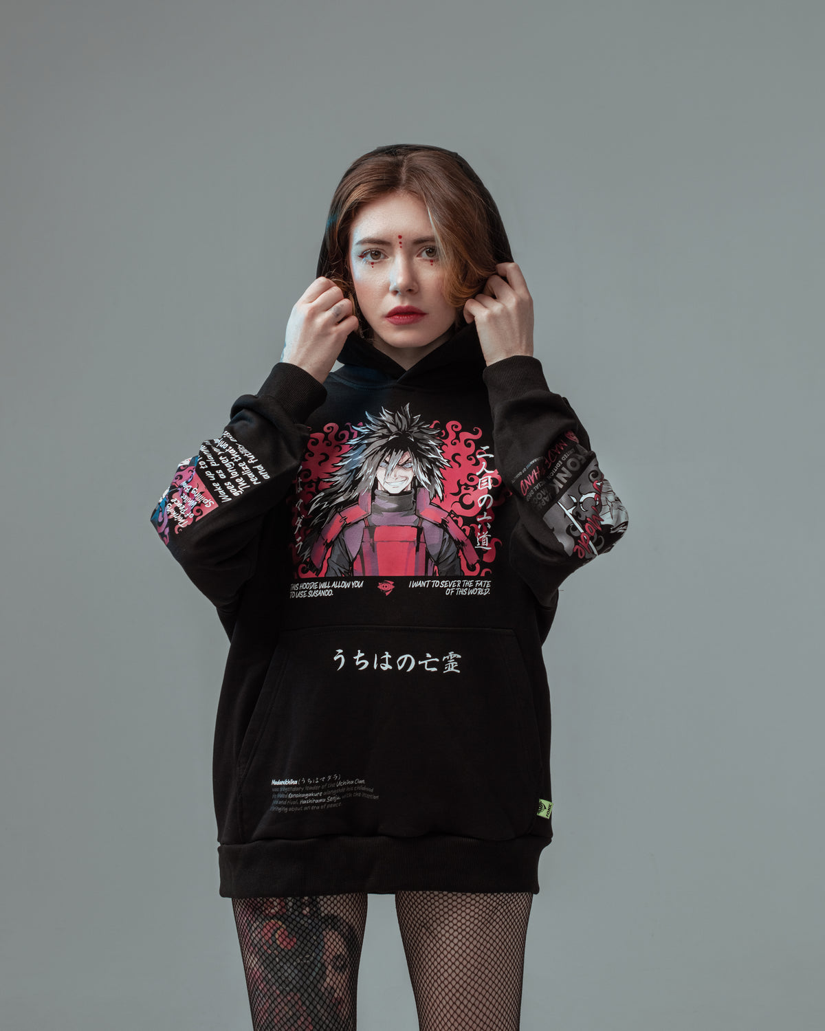 Hoodie Madara - Naruto anime, unisex, black