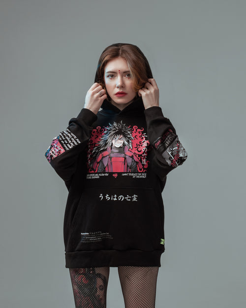 Hoodie Madara - Naruto anime, unisex, black