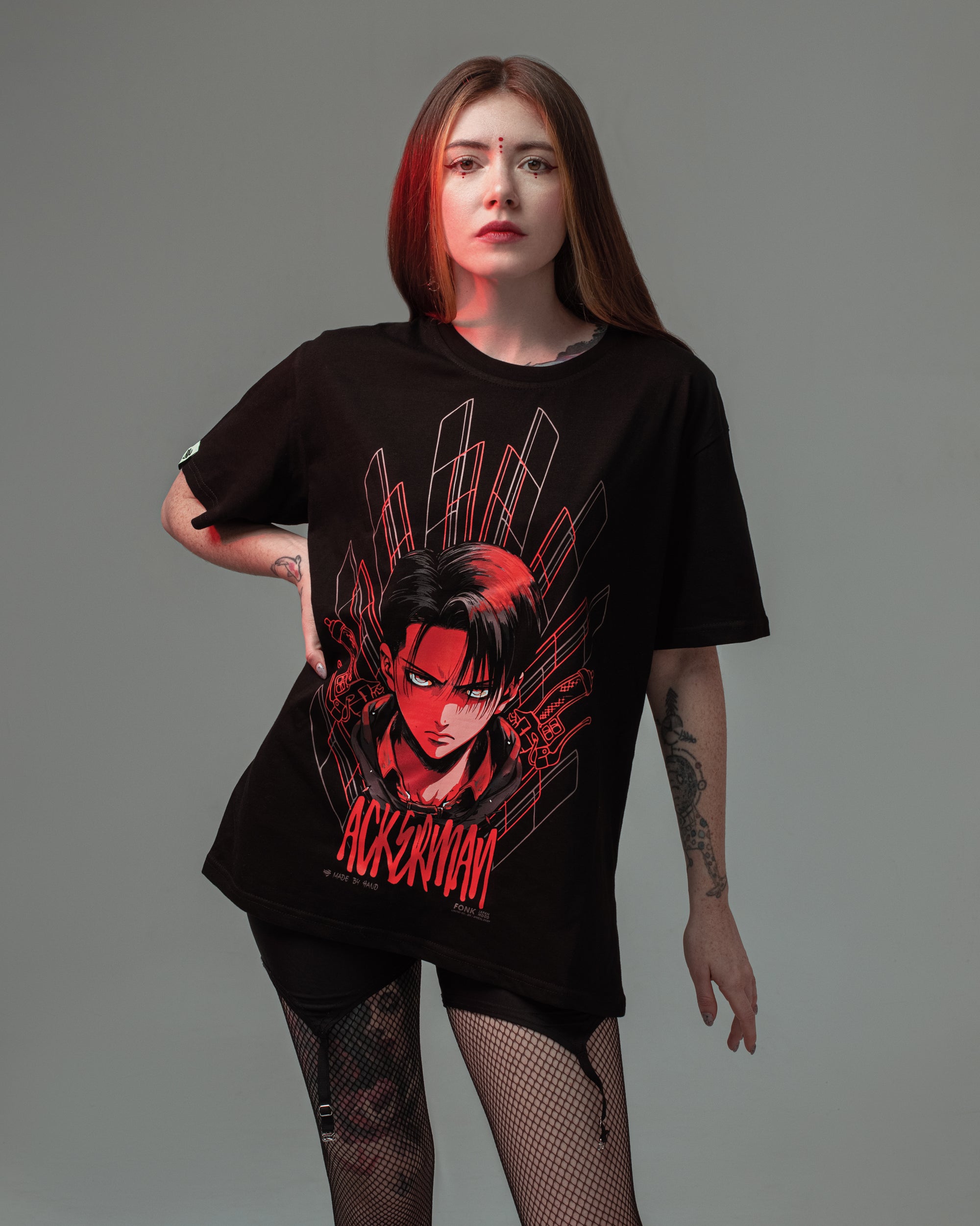 T-SHIRT Levi Ackerman - AOT anime, unisex, black