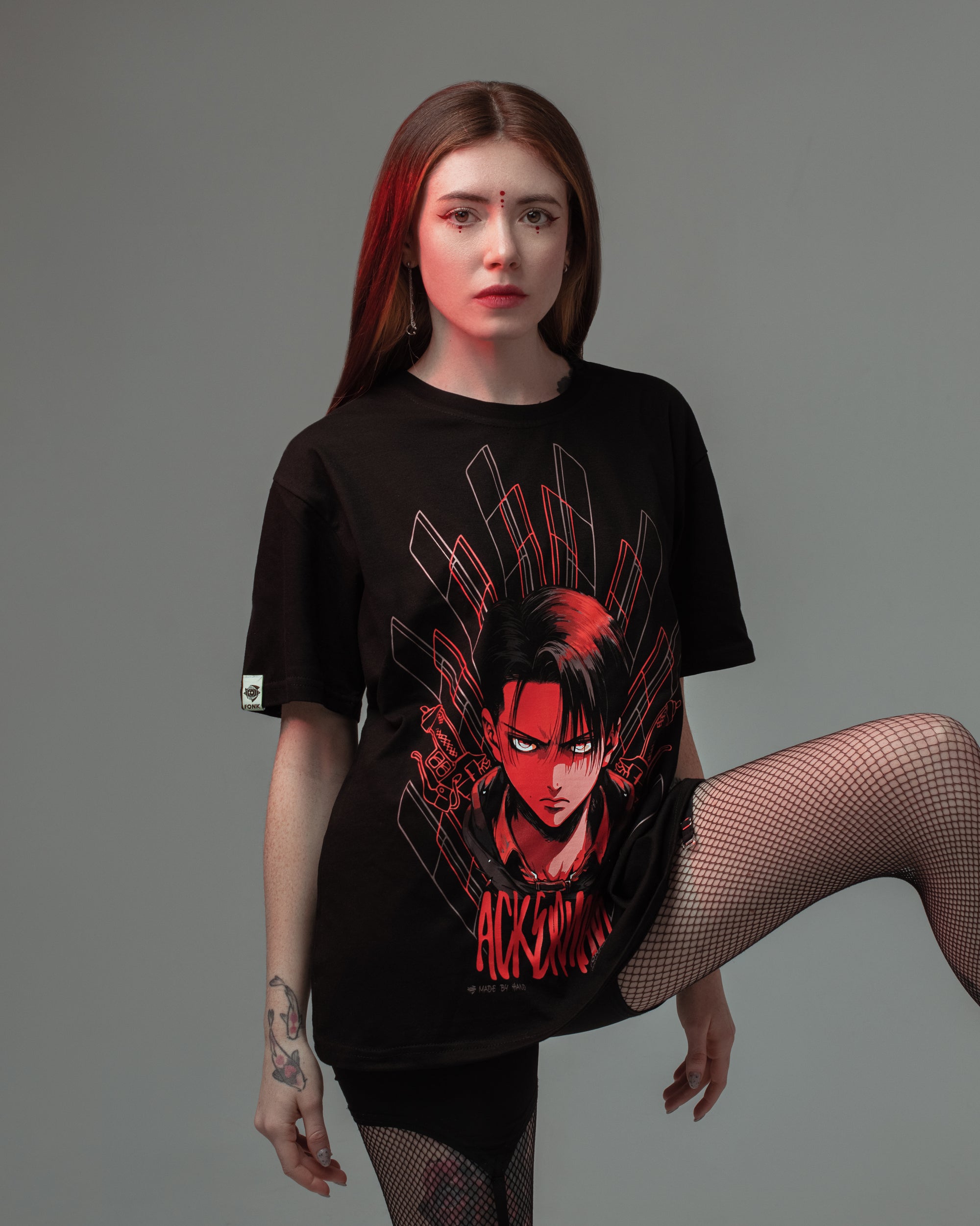 T-SHIRT Levi Ackerman - AOT anime, unisex, black