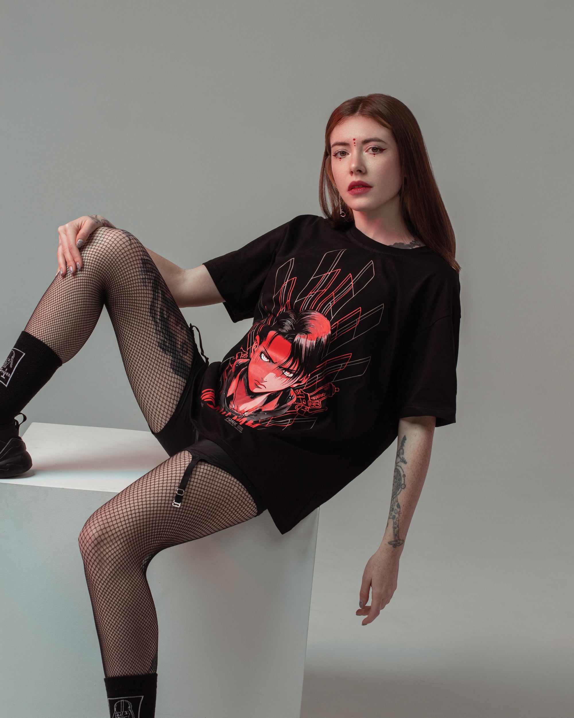 T-SHIRT Levi Ackerman - AOT anime, unisex, black