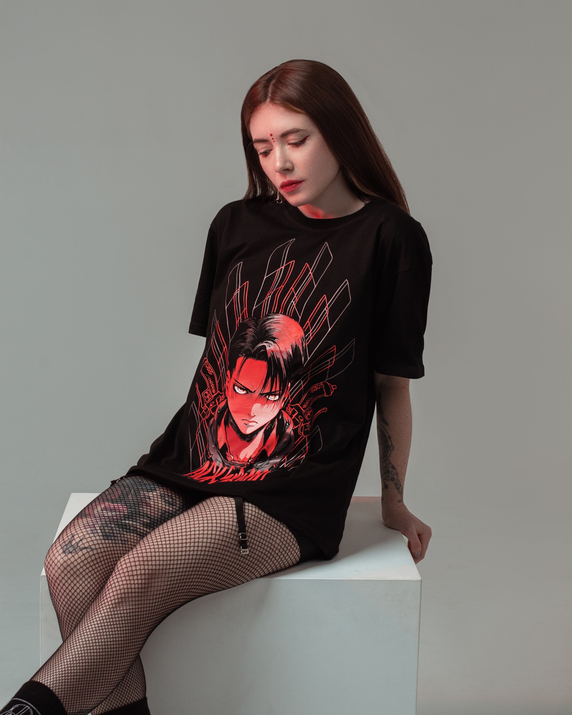 T-SHIRT Levi Ackerman - AOT anime, unisex, black