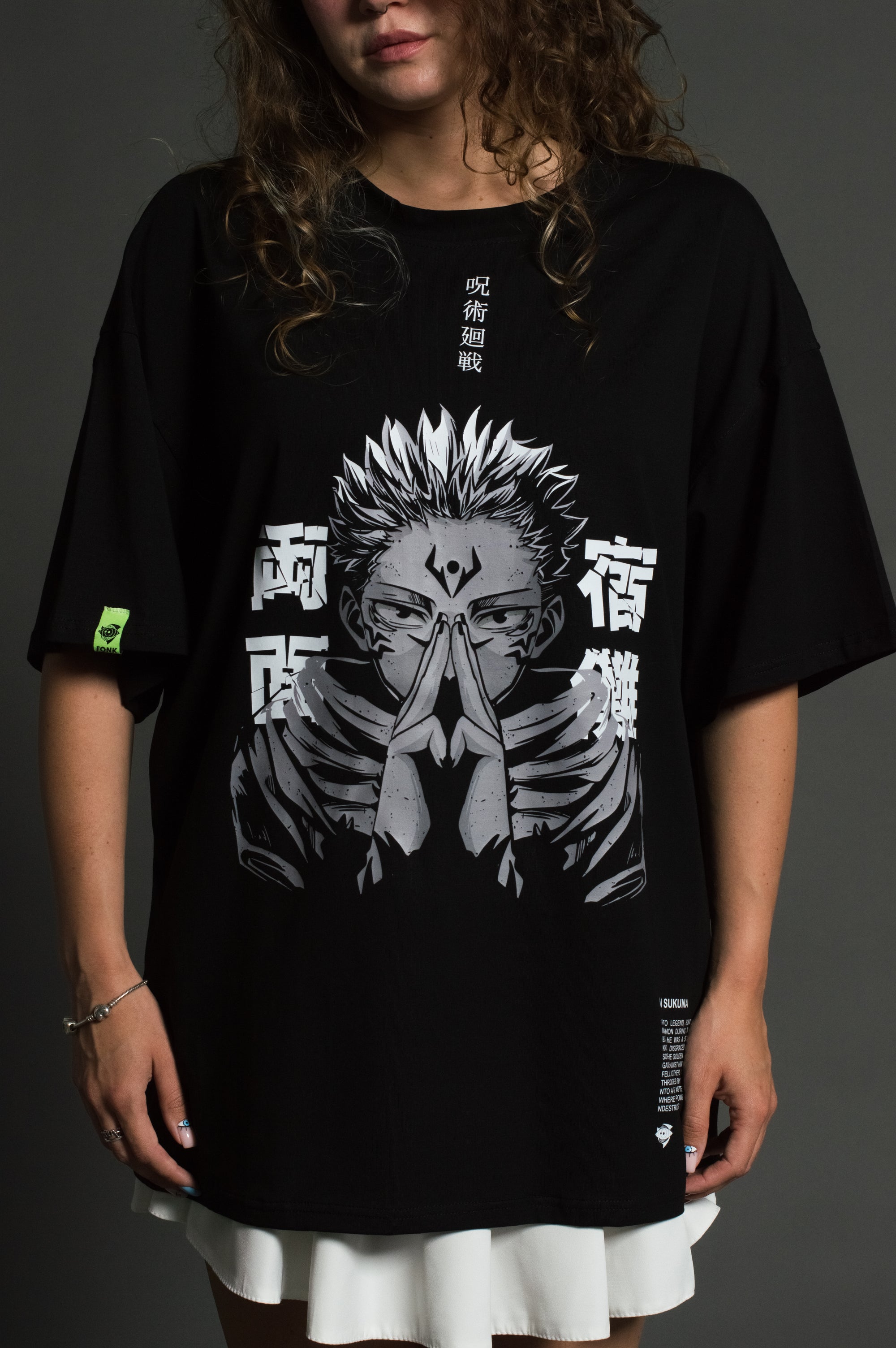 T-SHIRT Sukuna - Jujutsu Kaisen anime, unisex, black