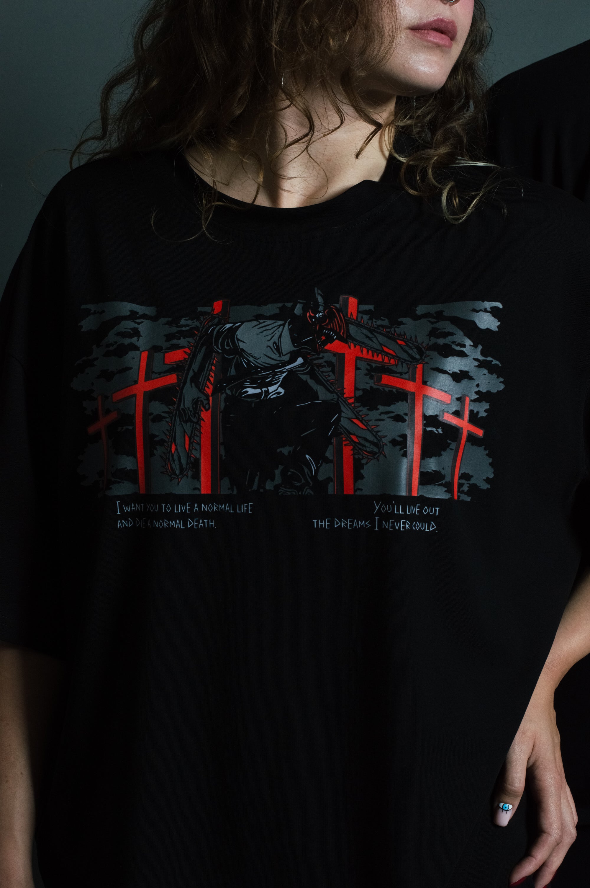 T-SHIRT Chainsaw - Chainsaw Man anime, unisex, black
