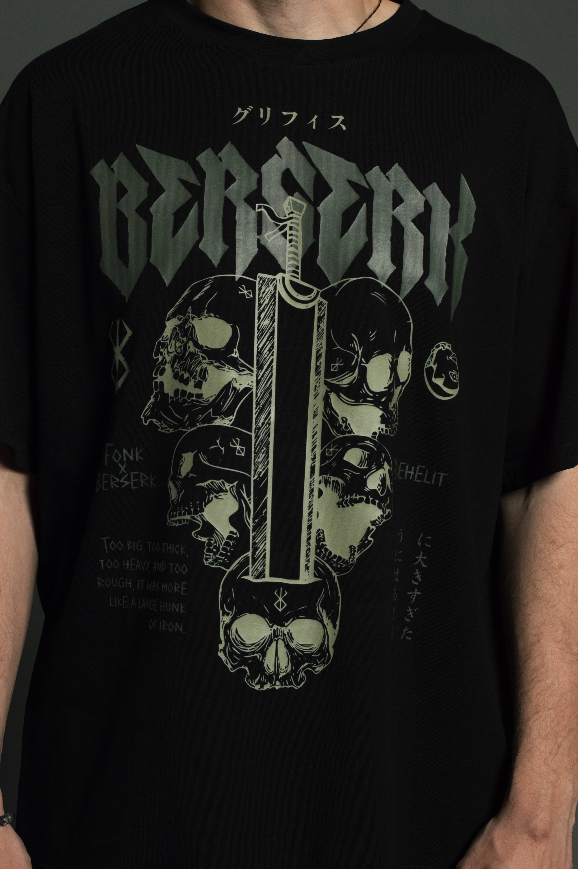 T-SHIRT Berserk - Berserk anime, unisex, black