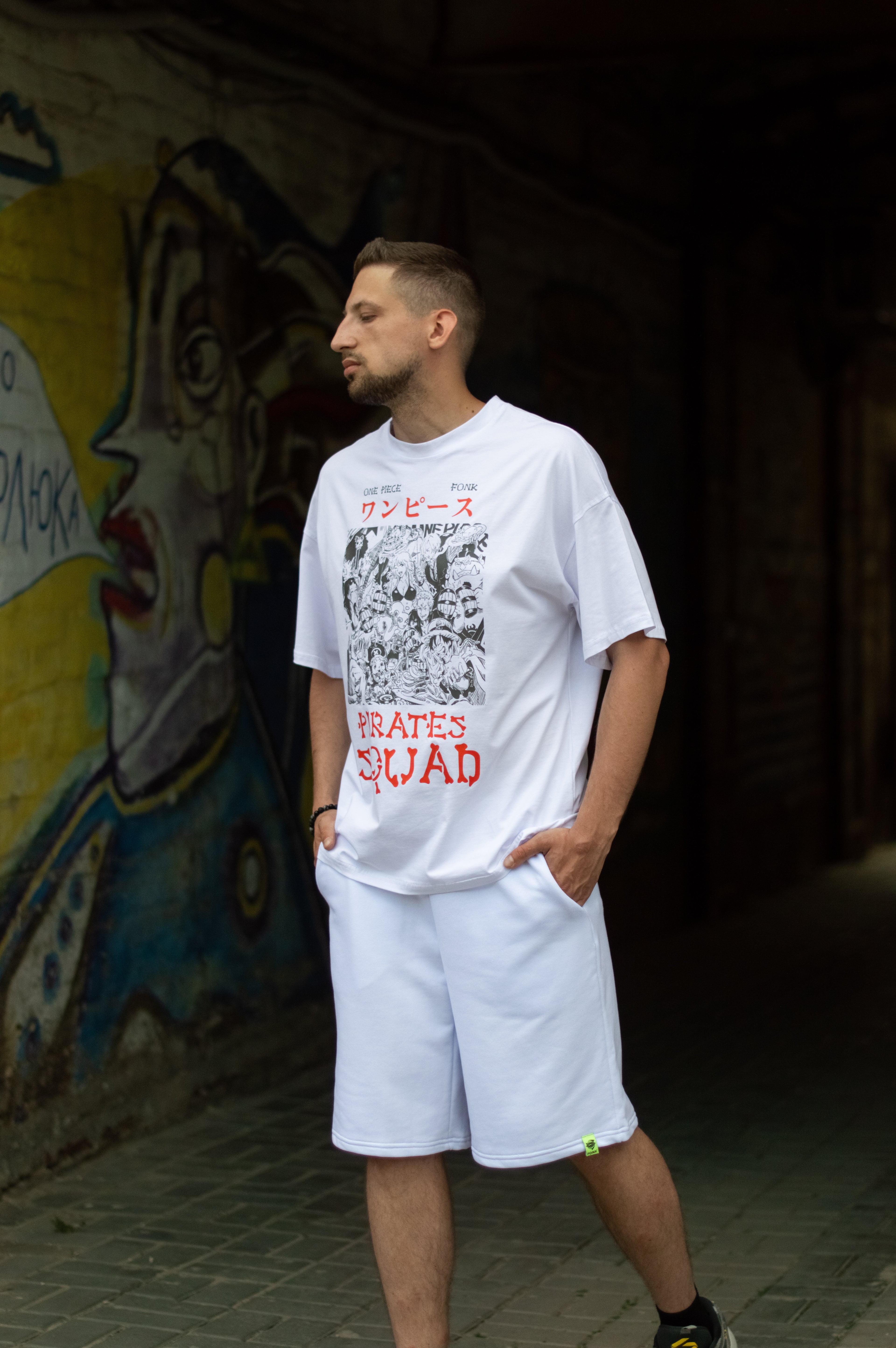 T-SHIRT Squad - One Piece anime, unisex, white