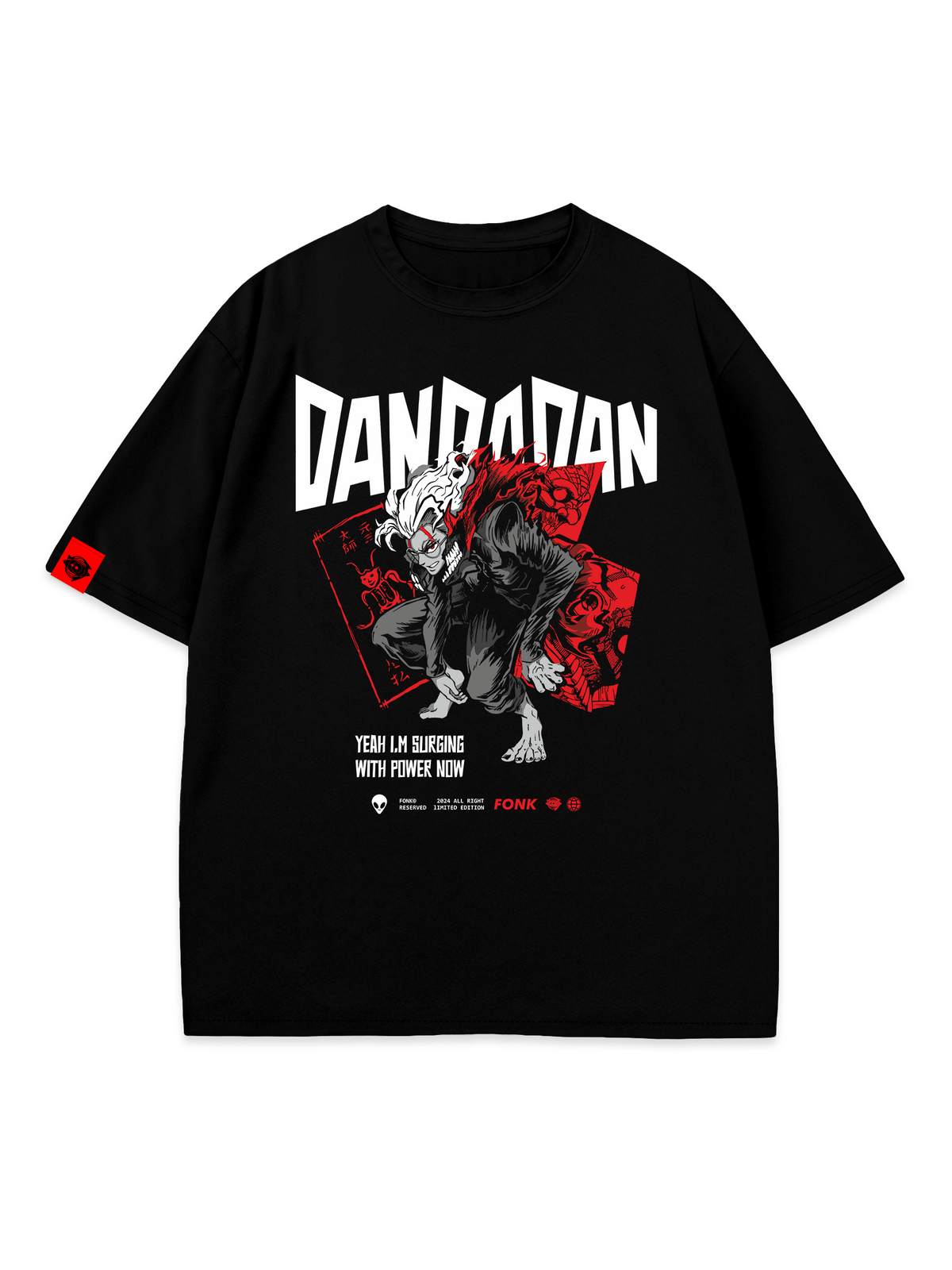 T-SHIRT Turbo Okarun - DanDaDan anime, unisex, black