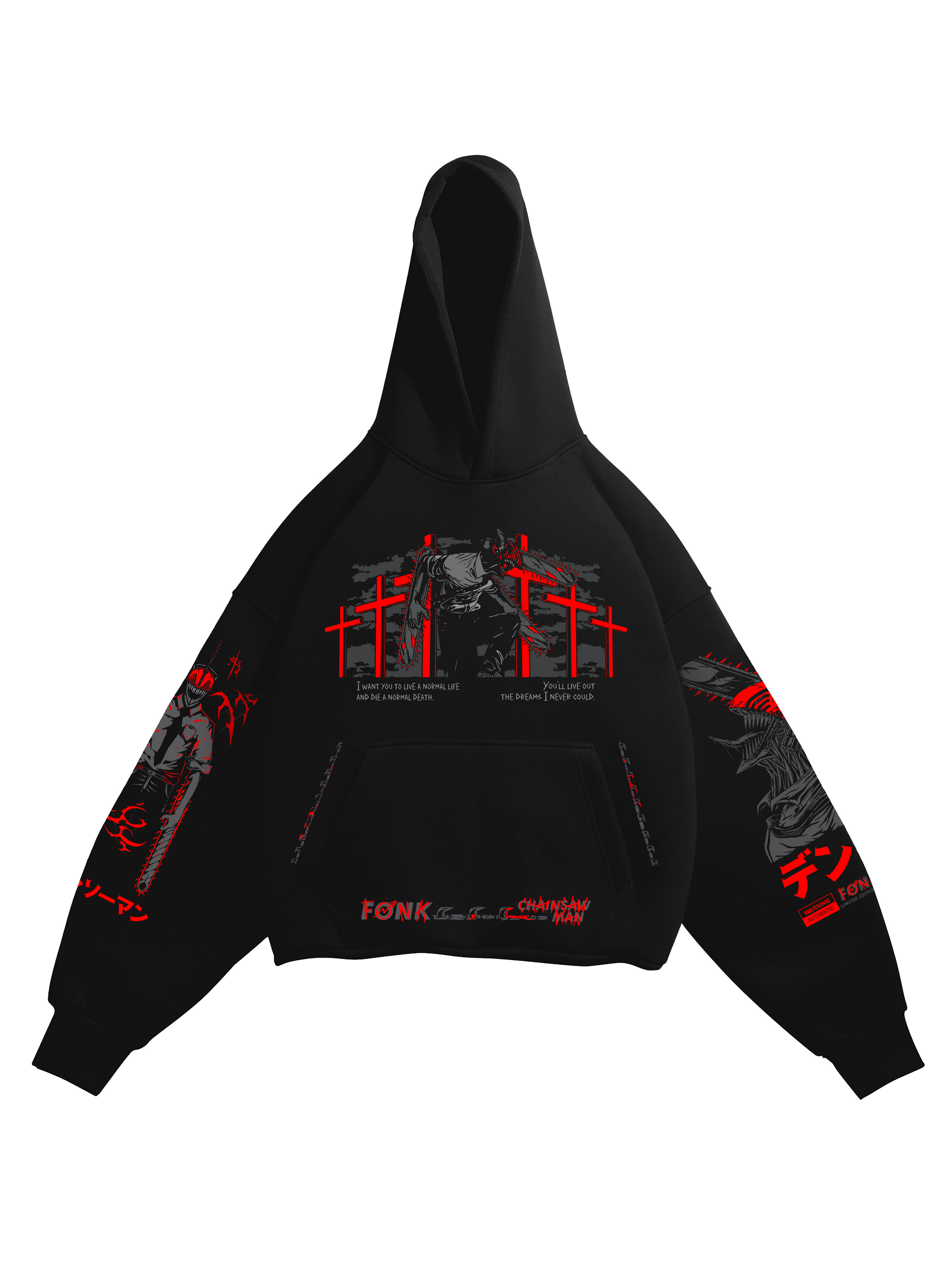 Hoodie Denji - Chainsaw Man, unisex, black