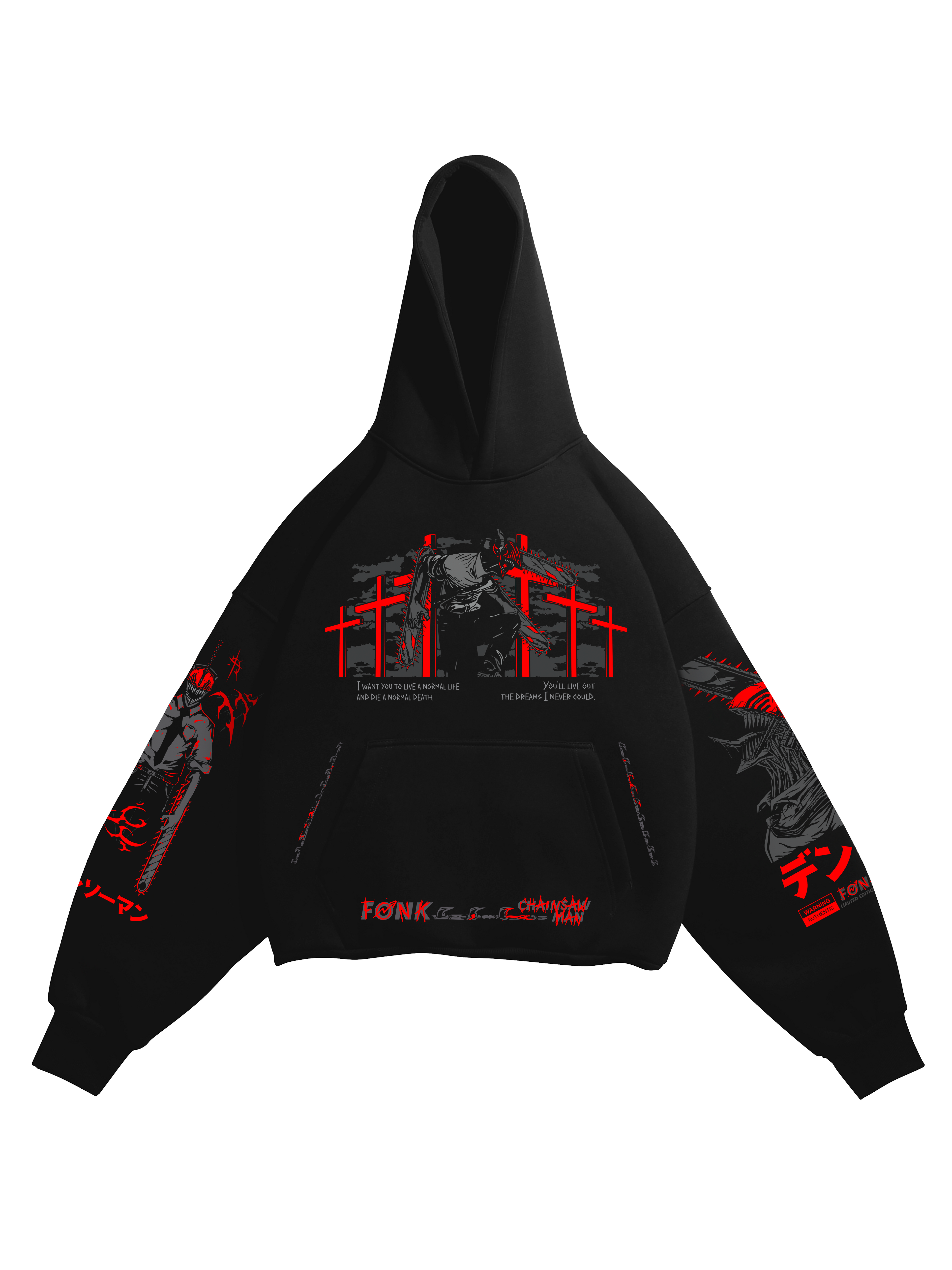 Hoodie Denji - Chainsaw Man, unisex, black