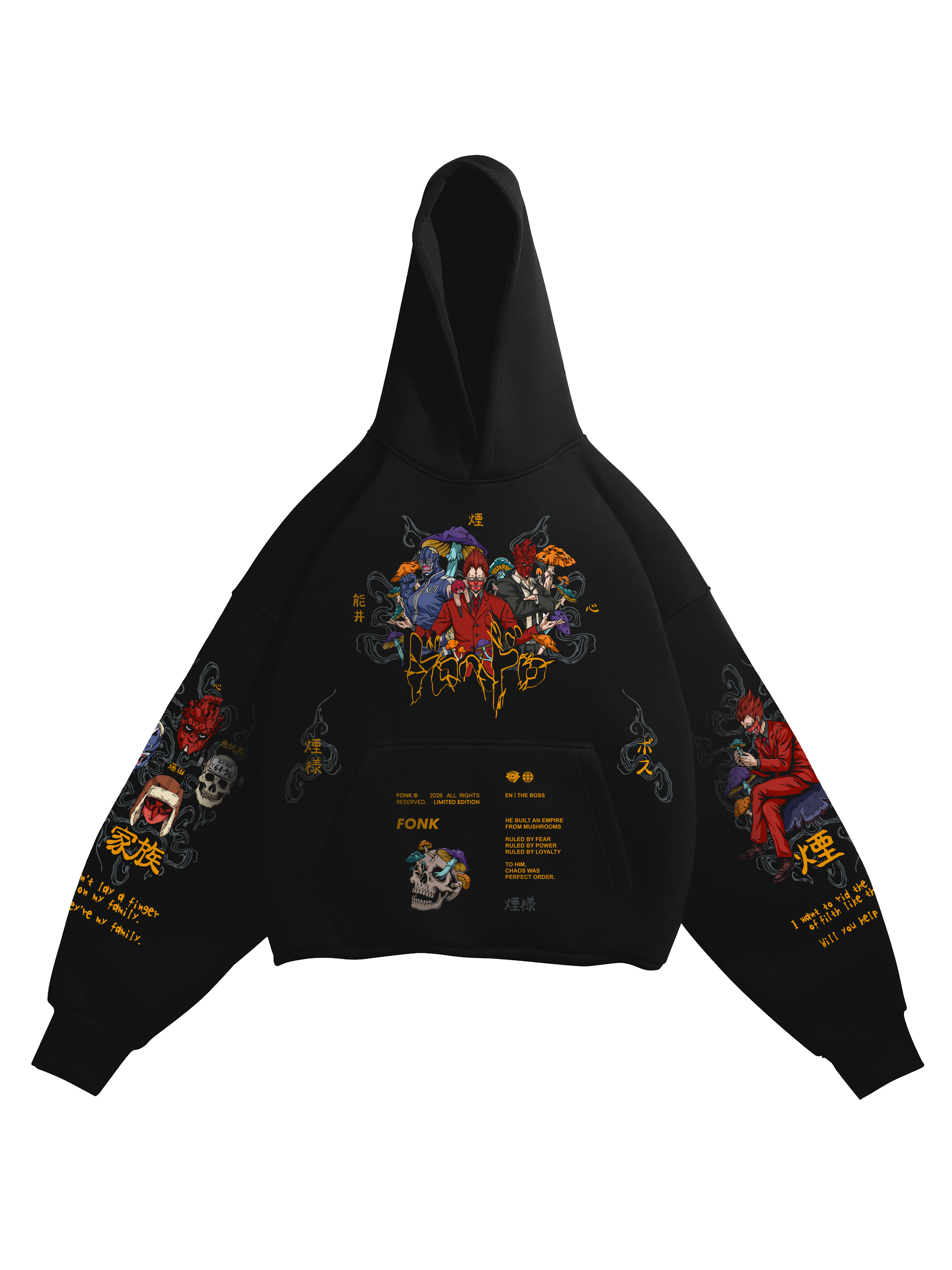 Hoodie En - Dorohedoro anime, unisex, black