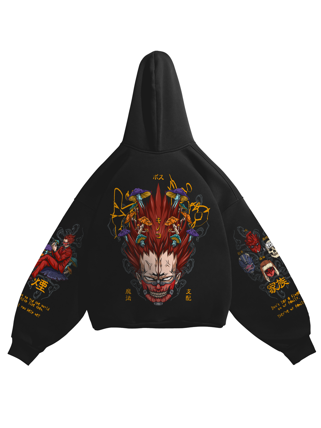 Hoodie En - Dorohedoro anime, unisex, black