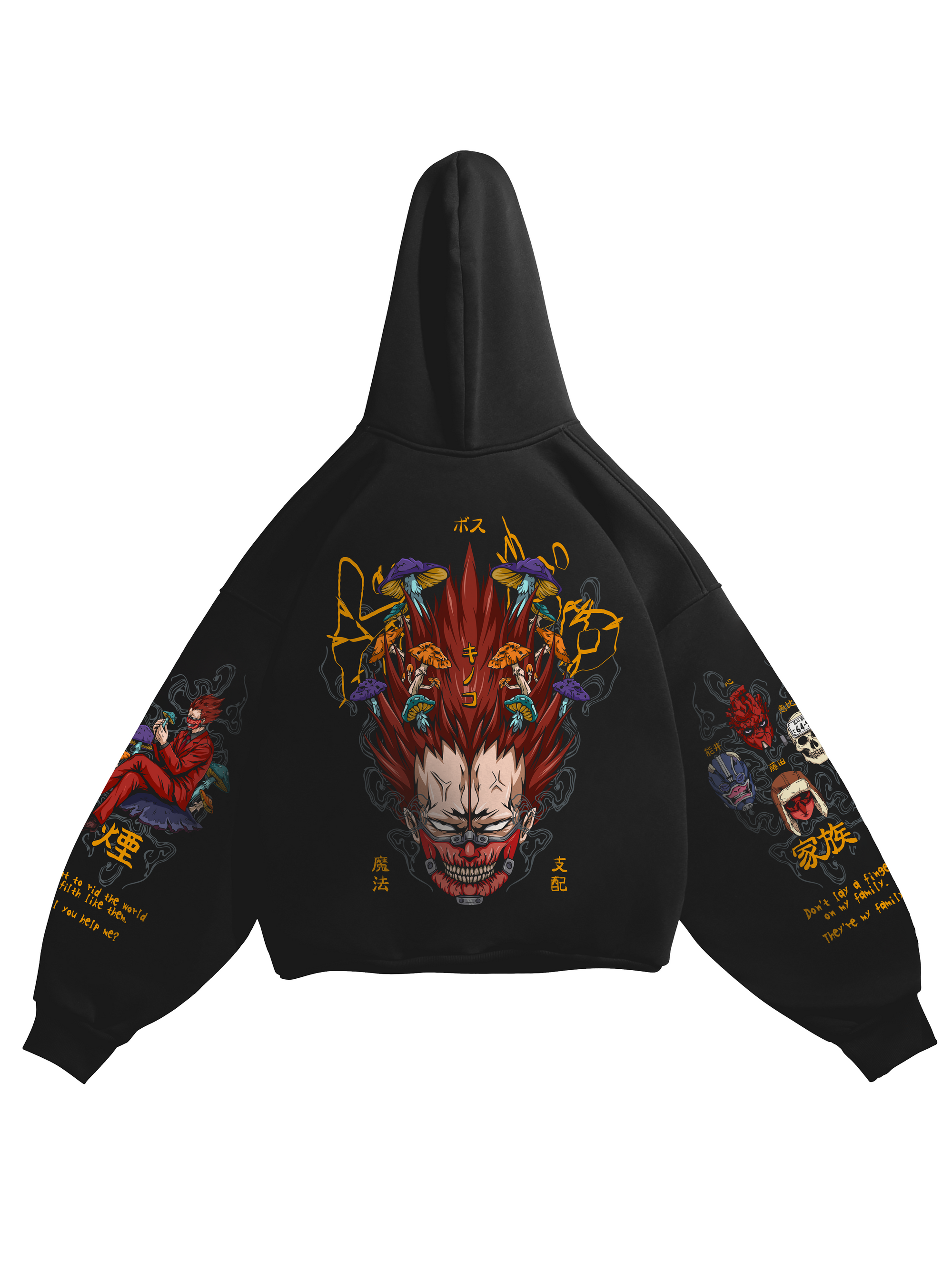 Hoodie En - Dorohedoro anime, unisex, black