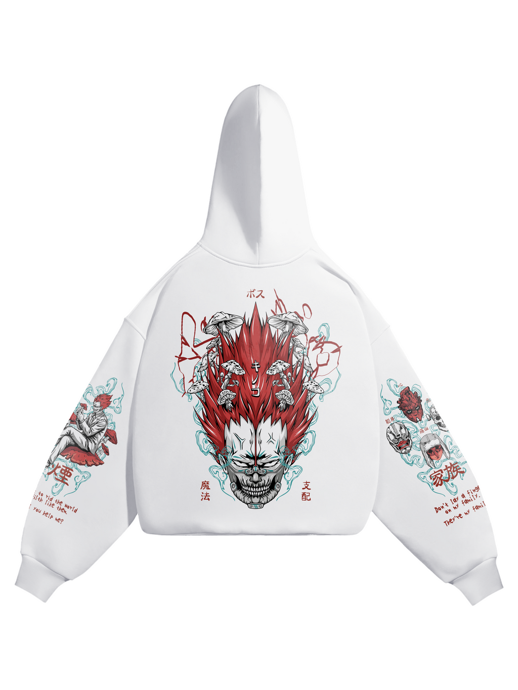 Hoodie En - Dorohedoro anime, unisex, white