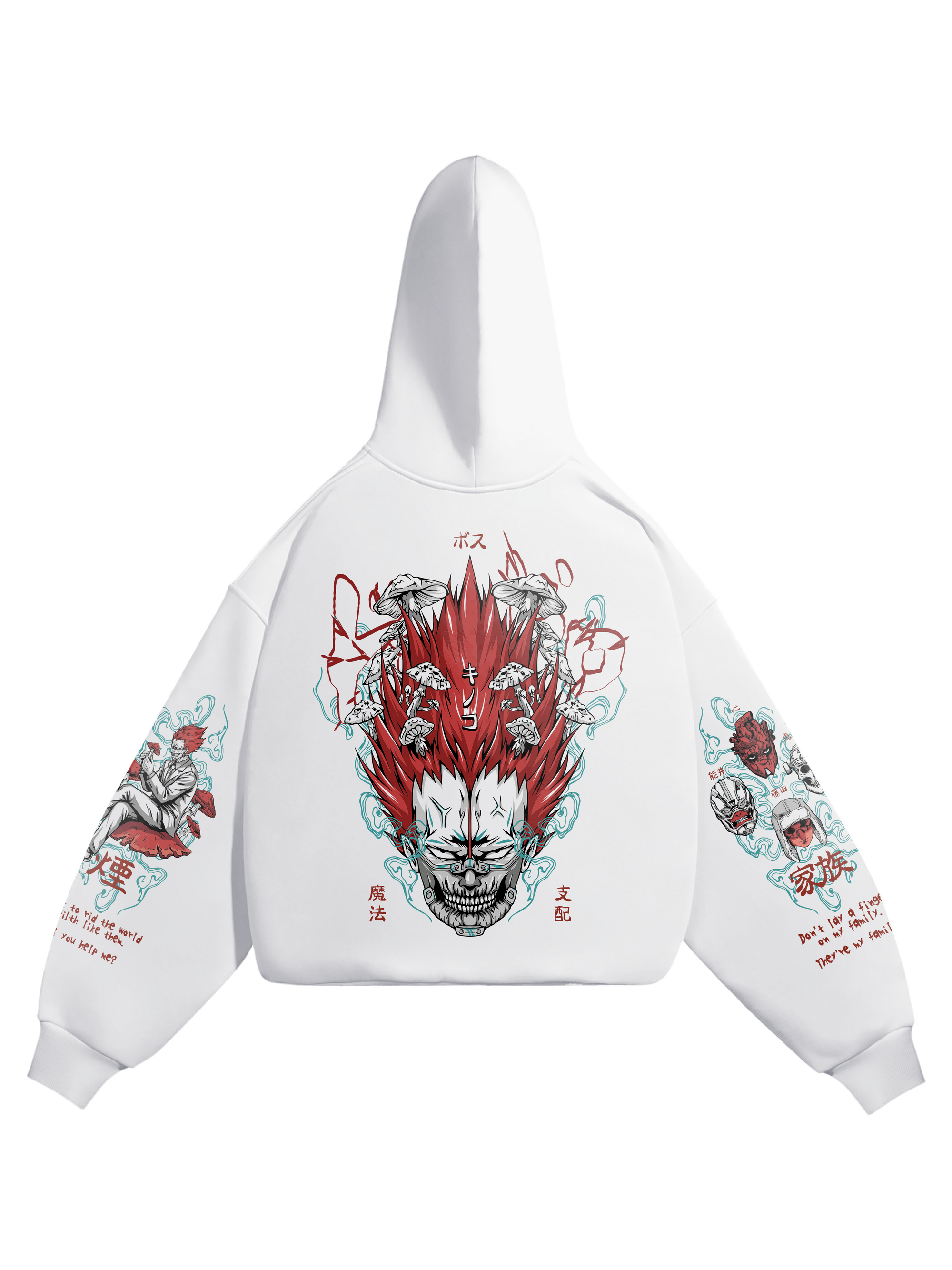 Hoodie En - Dorohedoro anime, unisex, white