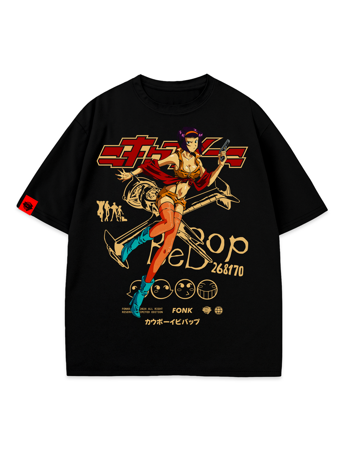 T-SHIRT Valentine - Cowboy Bebop, unisex, black