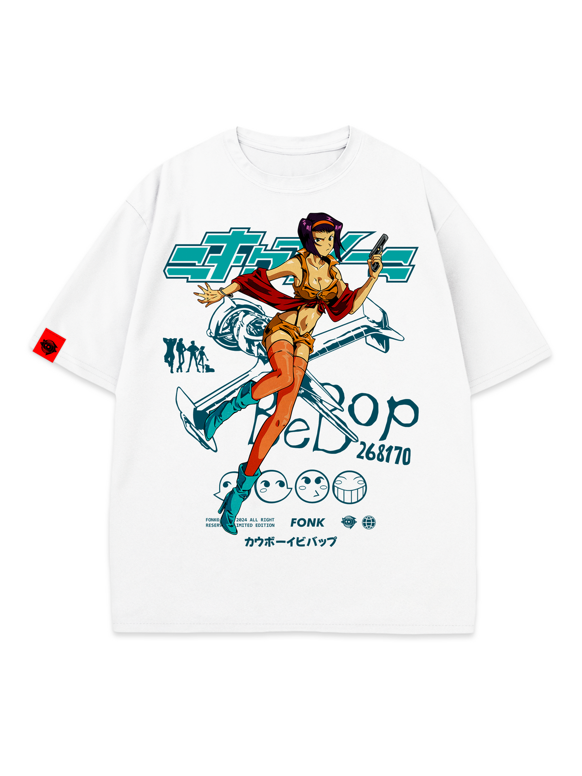 T-SHIRT Valentine - Cowboy Bebop, unisex, white