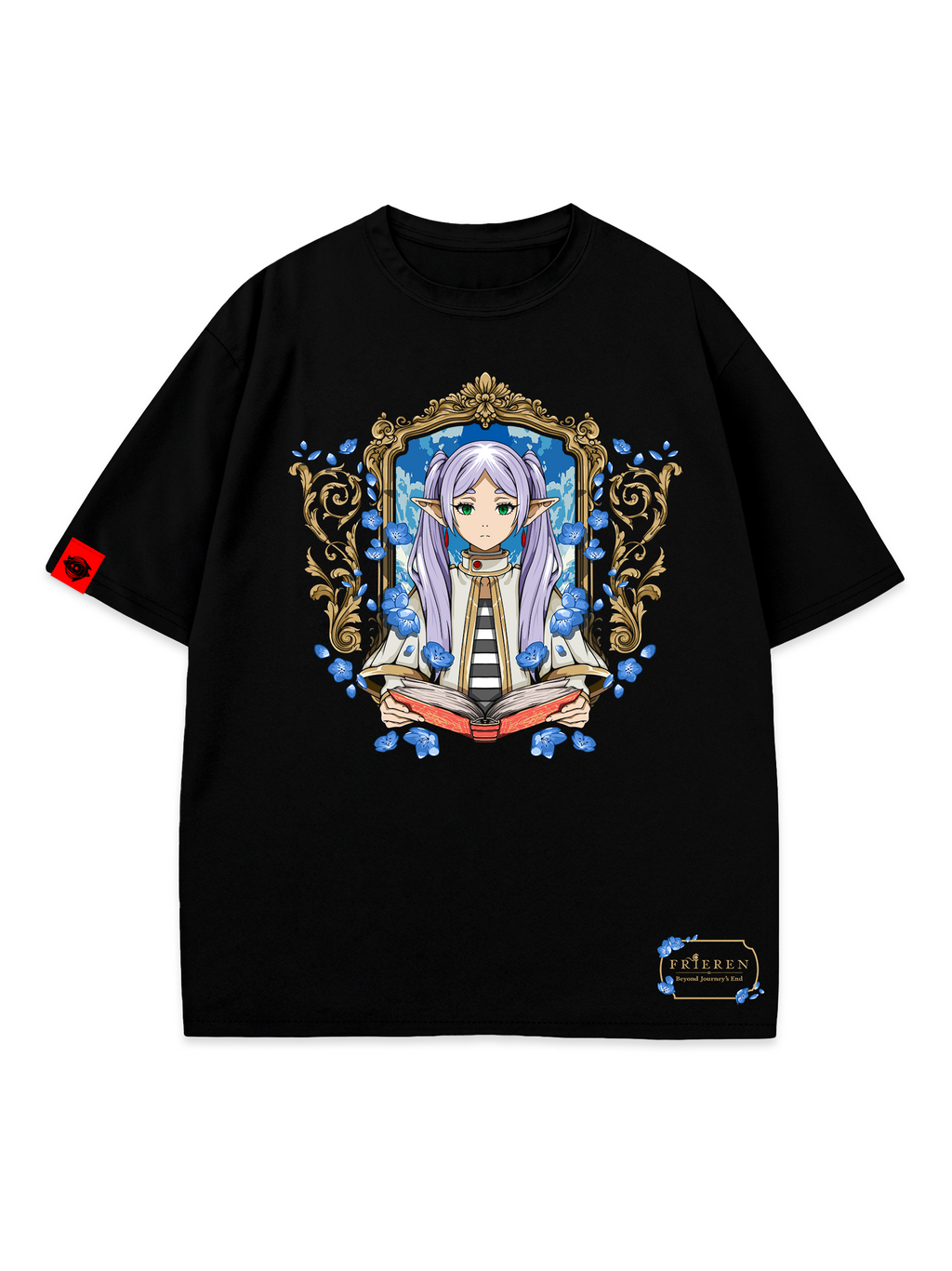 T-SHIRT Folio - Frieren anime, unisex, black