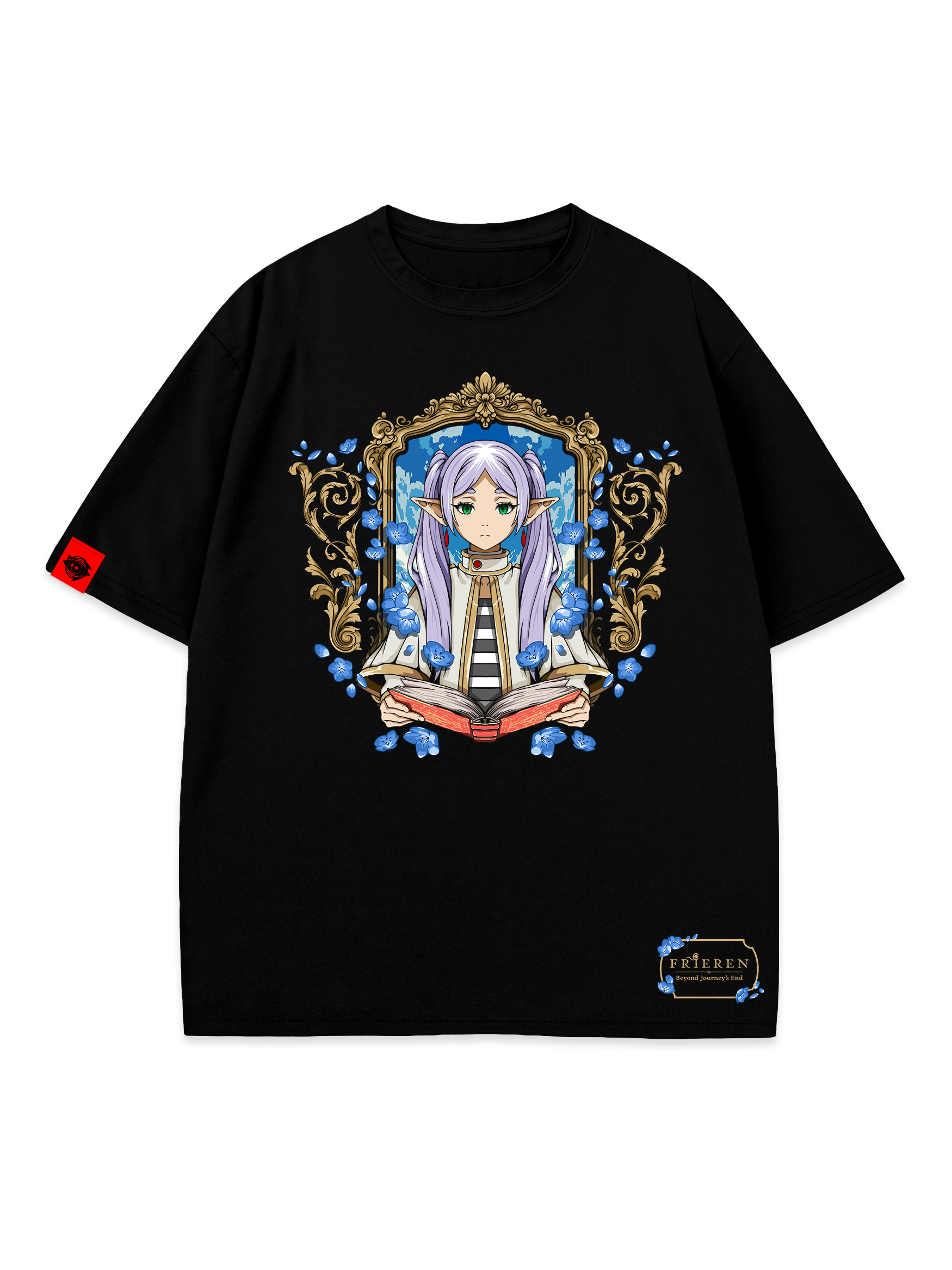 T-SHIRT Folio - Frieren anime, unisex, black