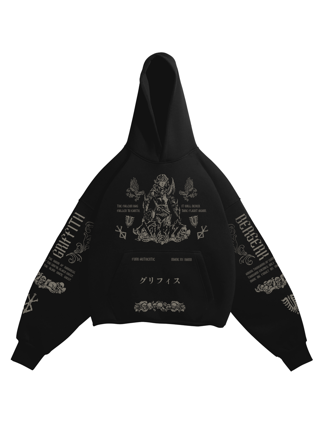 Hoodie Griffith - Berserk anime, unisex, black