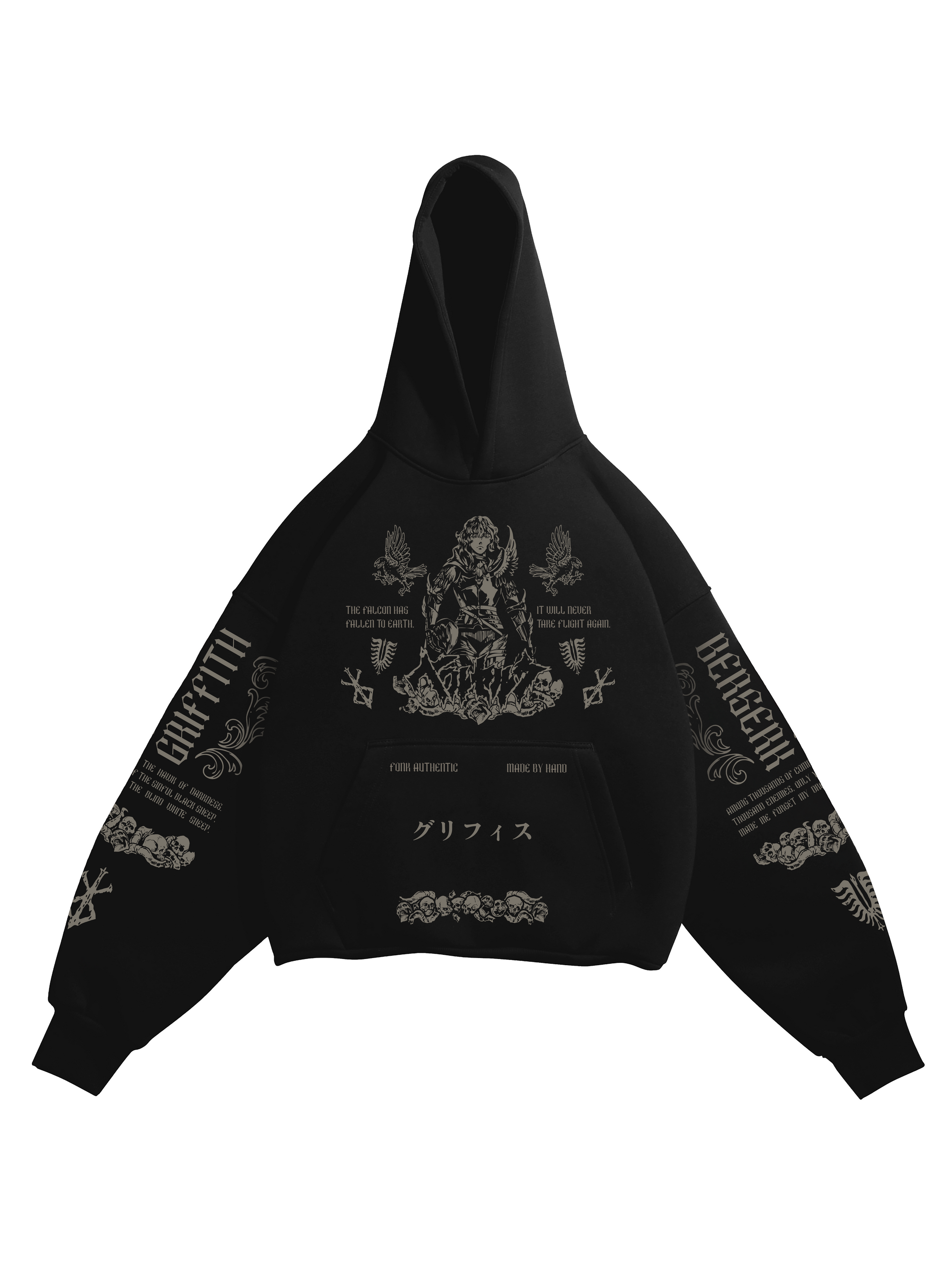 Hoodie Griffith - Berserk anime, unisex, black
