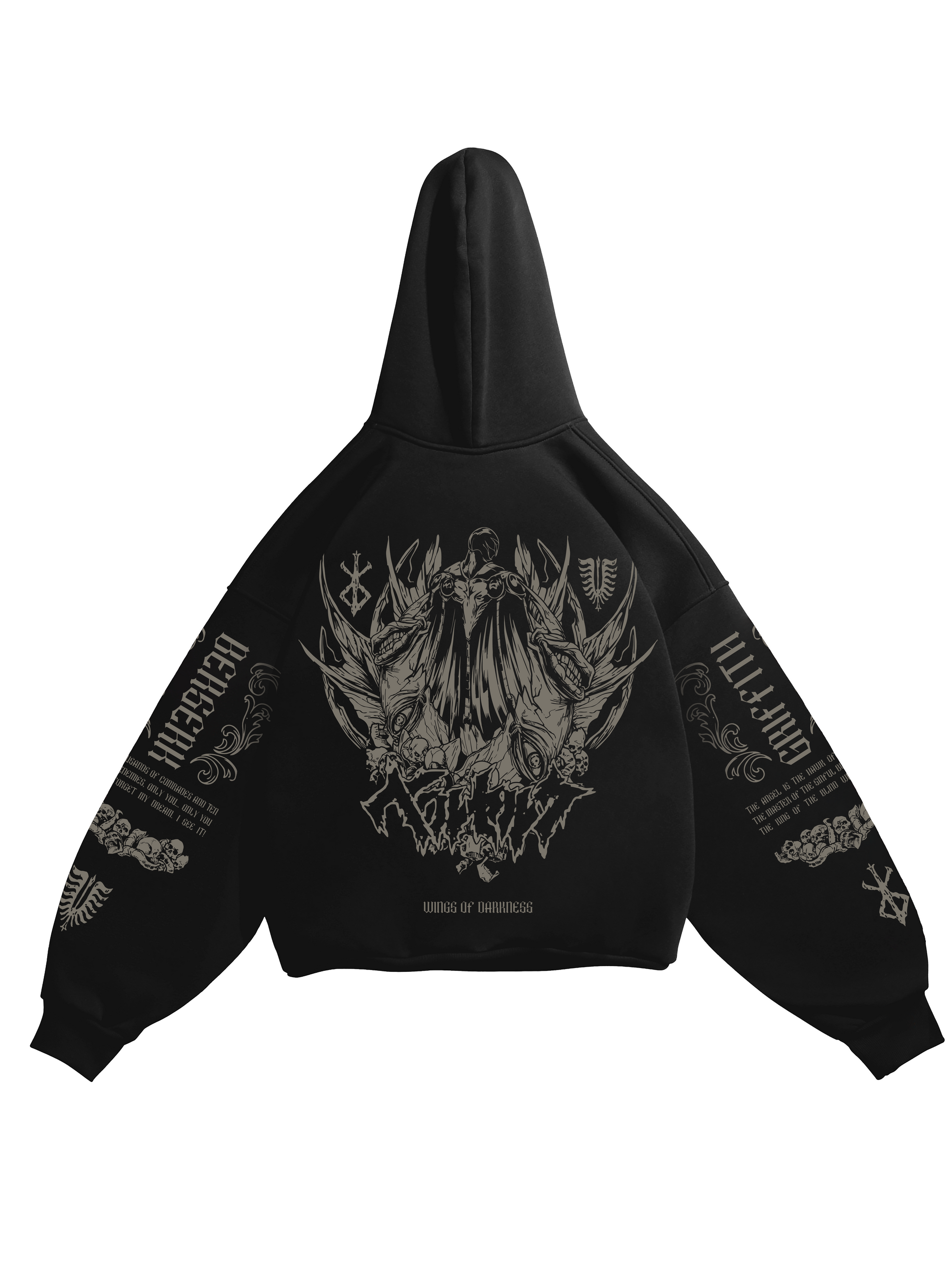 Hoodie Griffith - Berserk anime, unisex, black