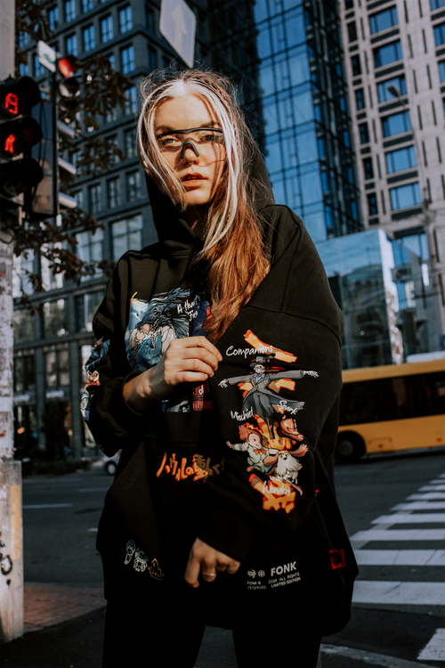 Hoodie Moving Castle - Howl's Moving Castle anime, unisex, black