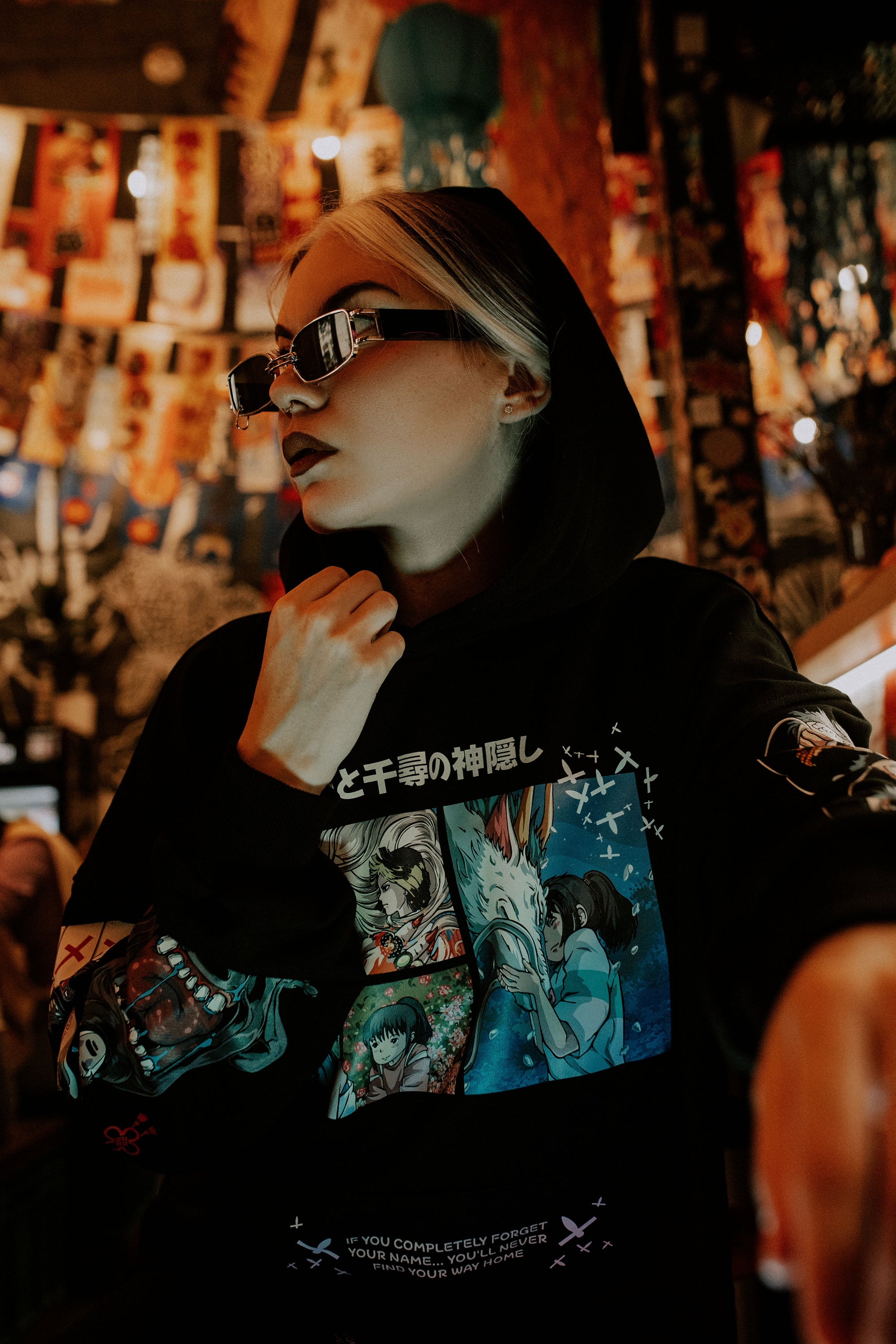 Hoodie Spirited Away - Spirited Away anime, unisex, black