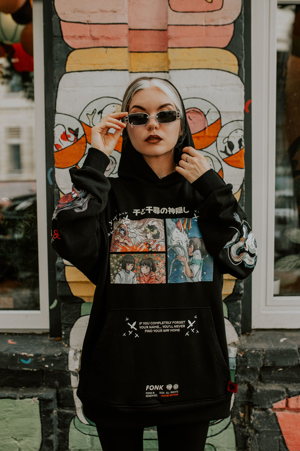 Hoodie Spirited Away - Spirited Away anime, unisex, black