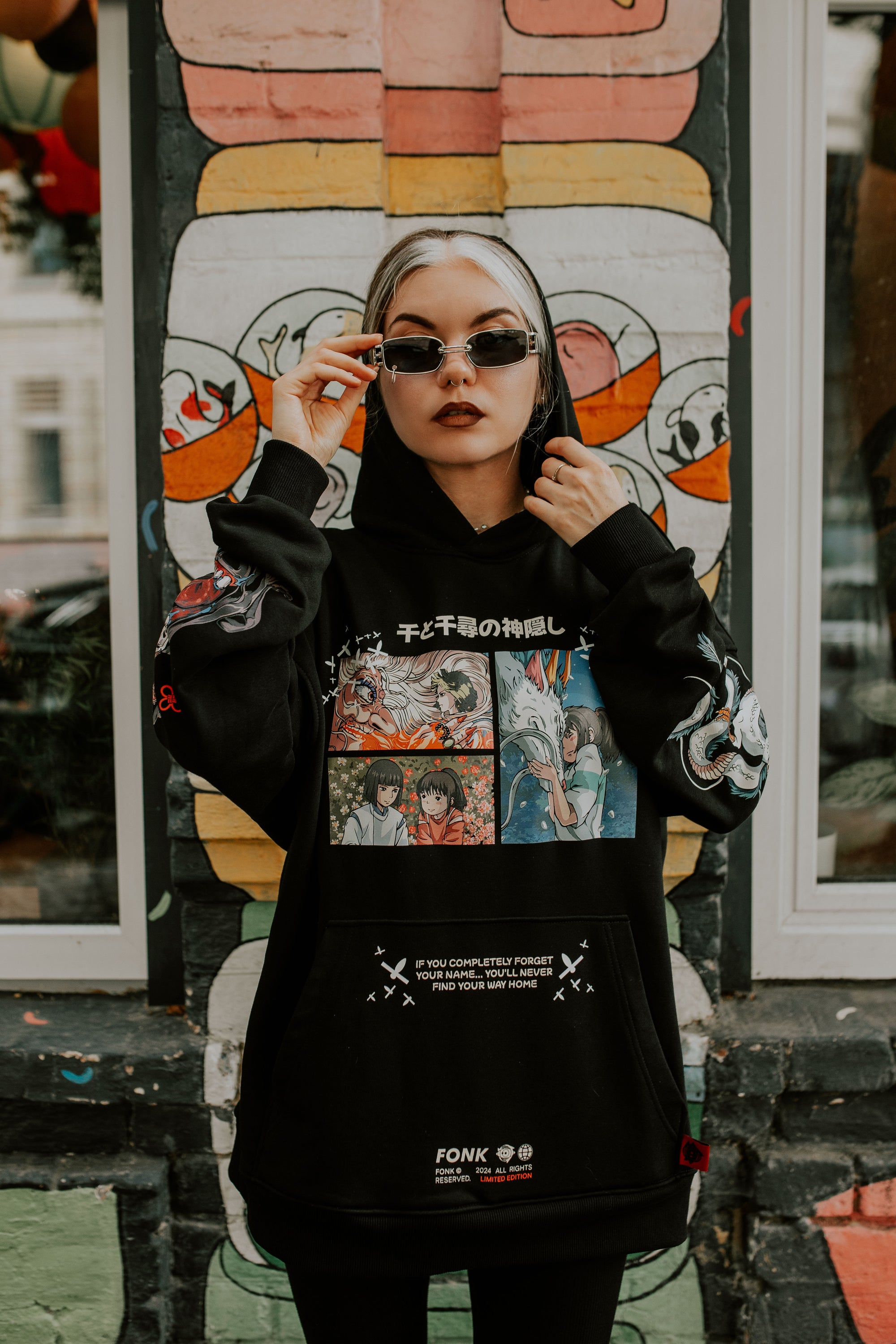 Hoodie Spirited Away - Spirited Away anime, unisex, black