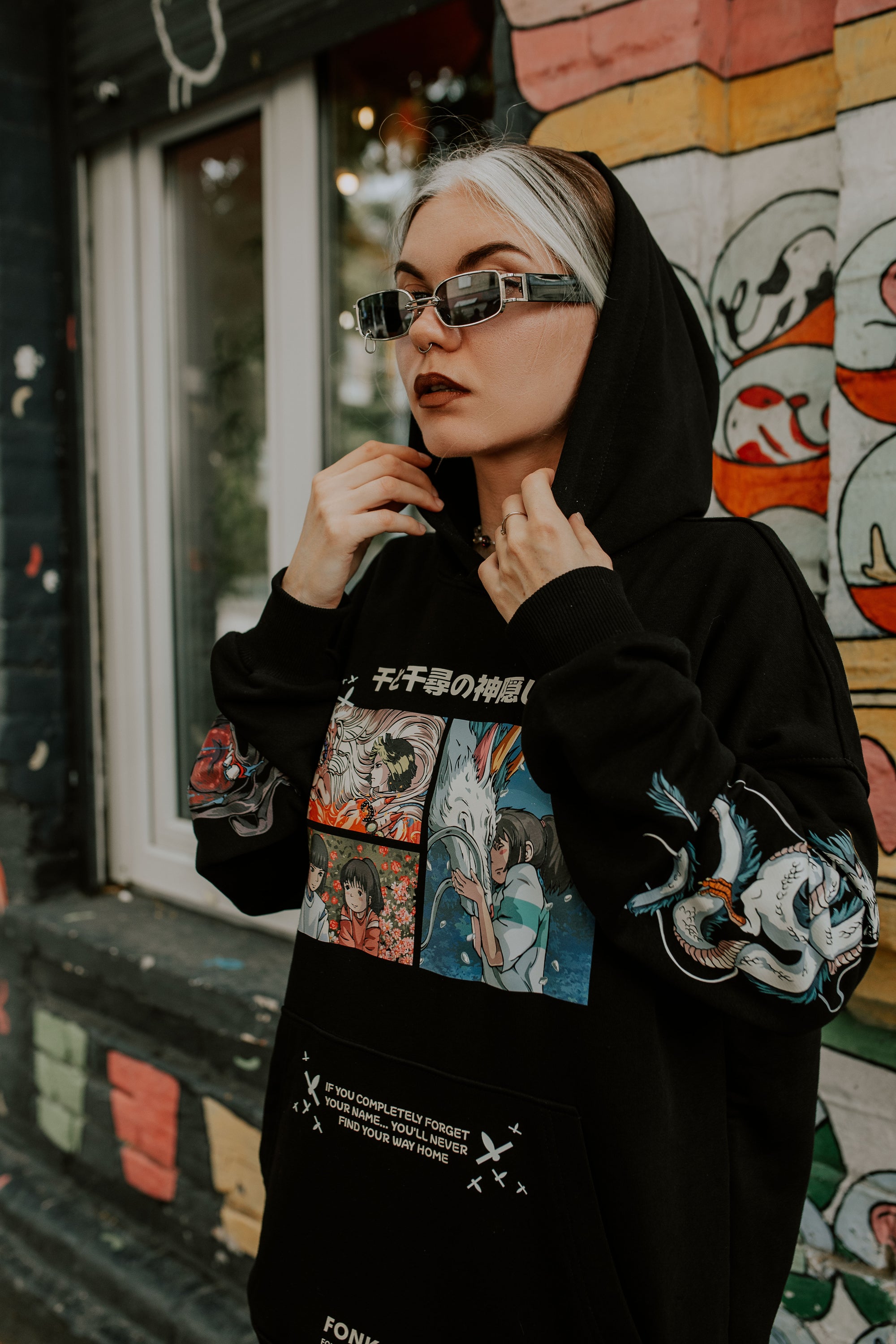 Hoodie Spirited Away - Spirited Away anime, unisex, black