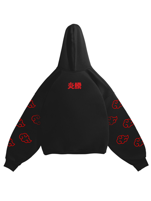 Hoodie Akatsuki - Naruto anime, unisex, black